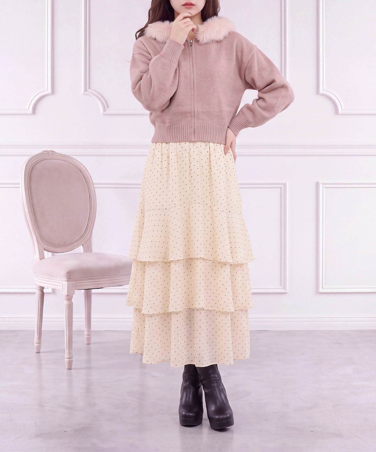 ピンク(AI画像) model:160cm 着用サイズ:M