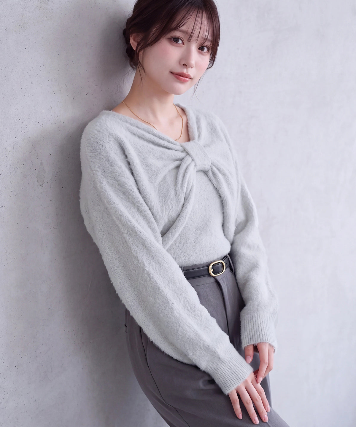 ライトグレー(AI画像) model:160cm 着用サイズ:M