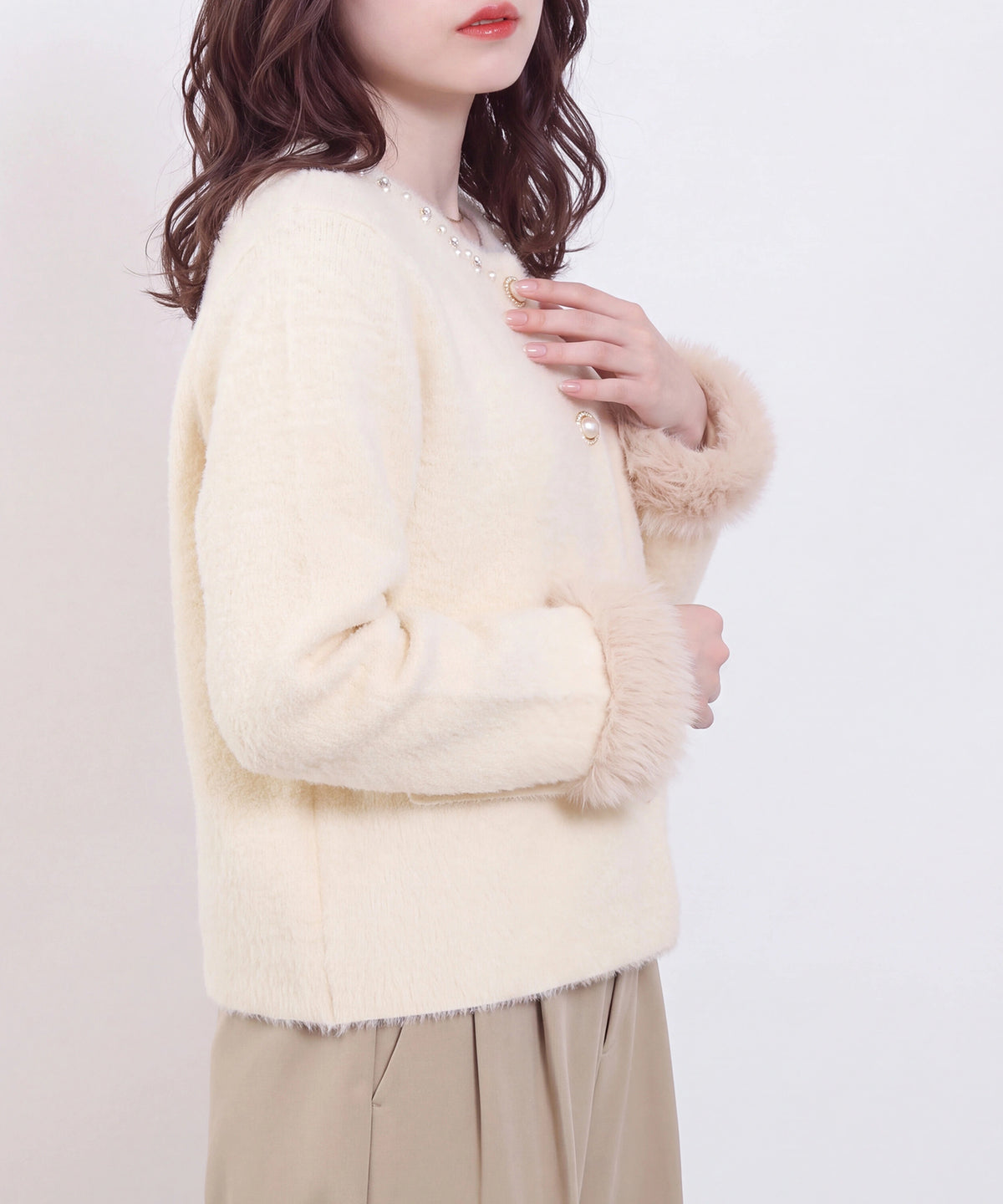 ベージュ(AI画像) model:160cm 着用サイズ:M