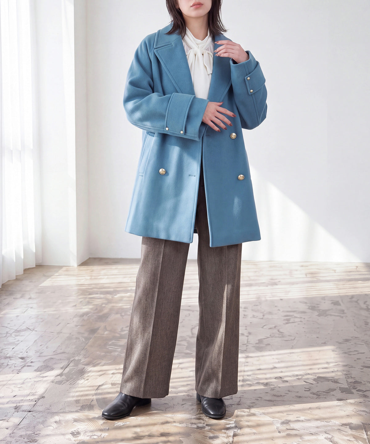 ブルー(AI画像) model:160cm 着用サイズ:M