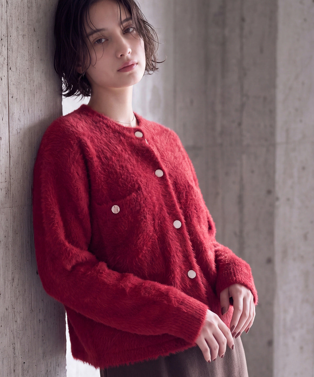 ワイン (AI画像) model:160㎝ 着用サイズ:M