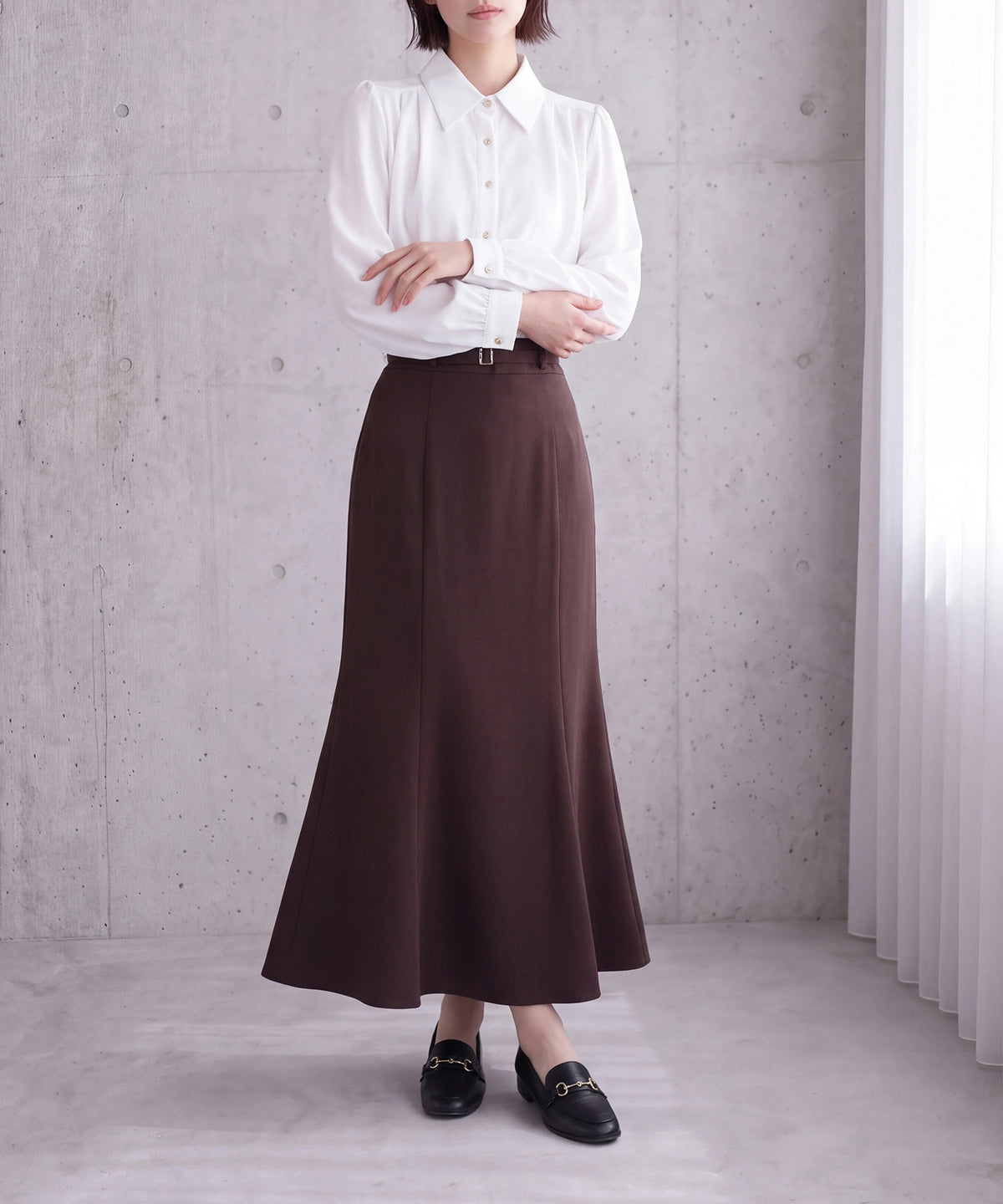 アイボリー(AI画像) model:160cm 着用サイズ:M