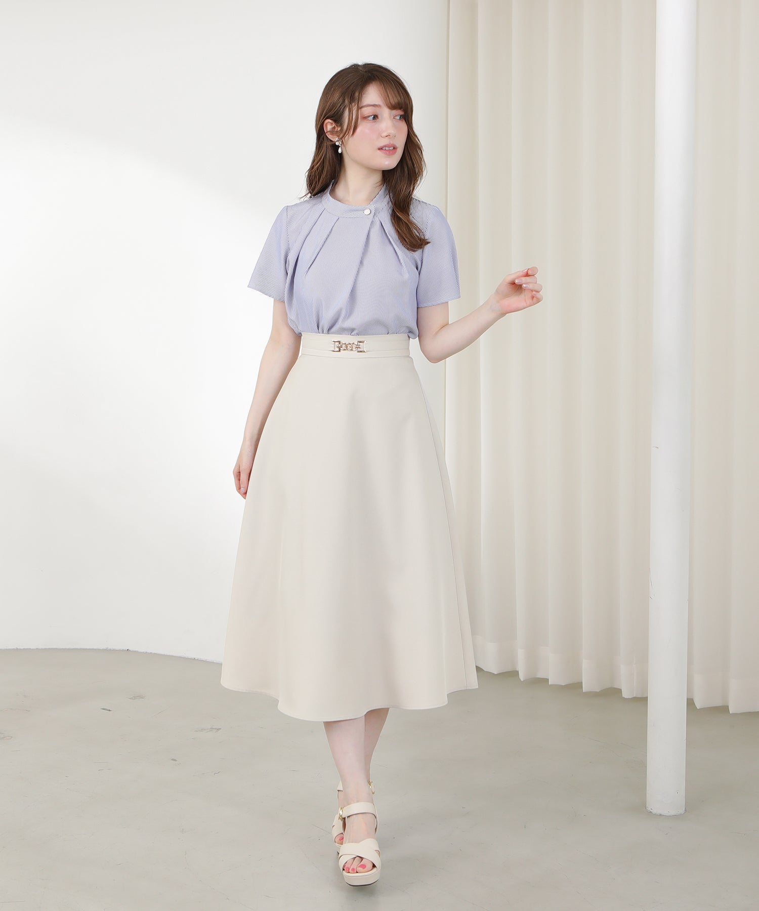 ベージュ model:163 着用サイズ:M