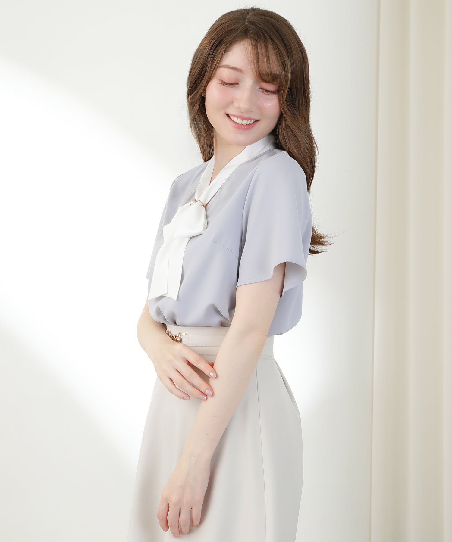 ライトグレー model:163 着用サイズ:M