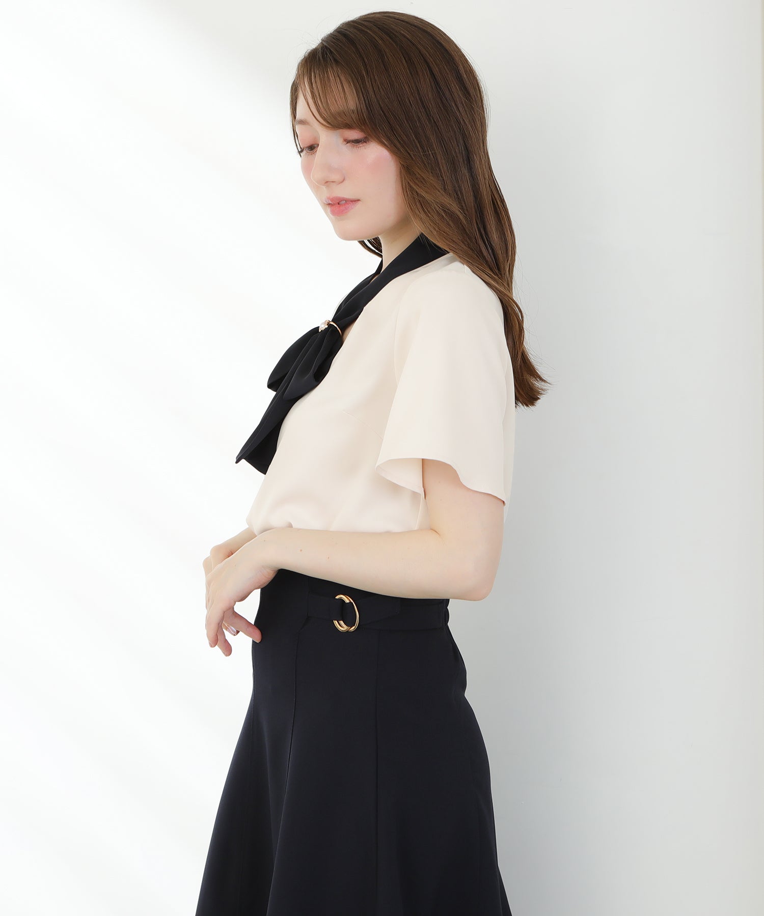ベージュ model:163 着用サイズ:M
