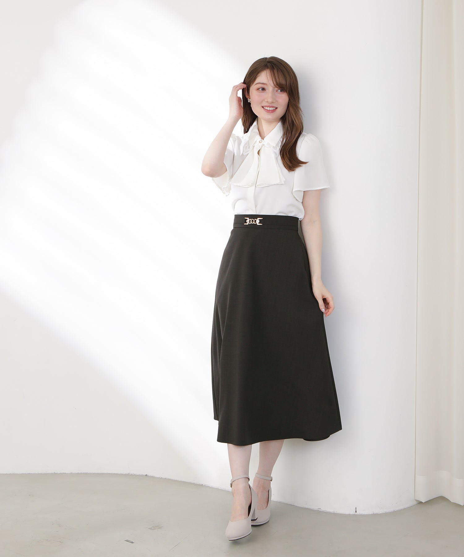 ブラウン model:163 着用サイズ:M