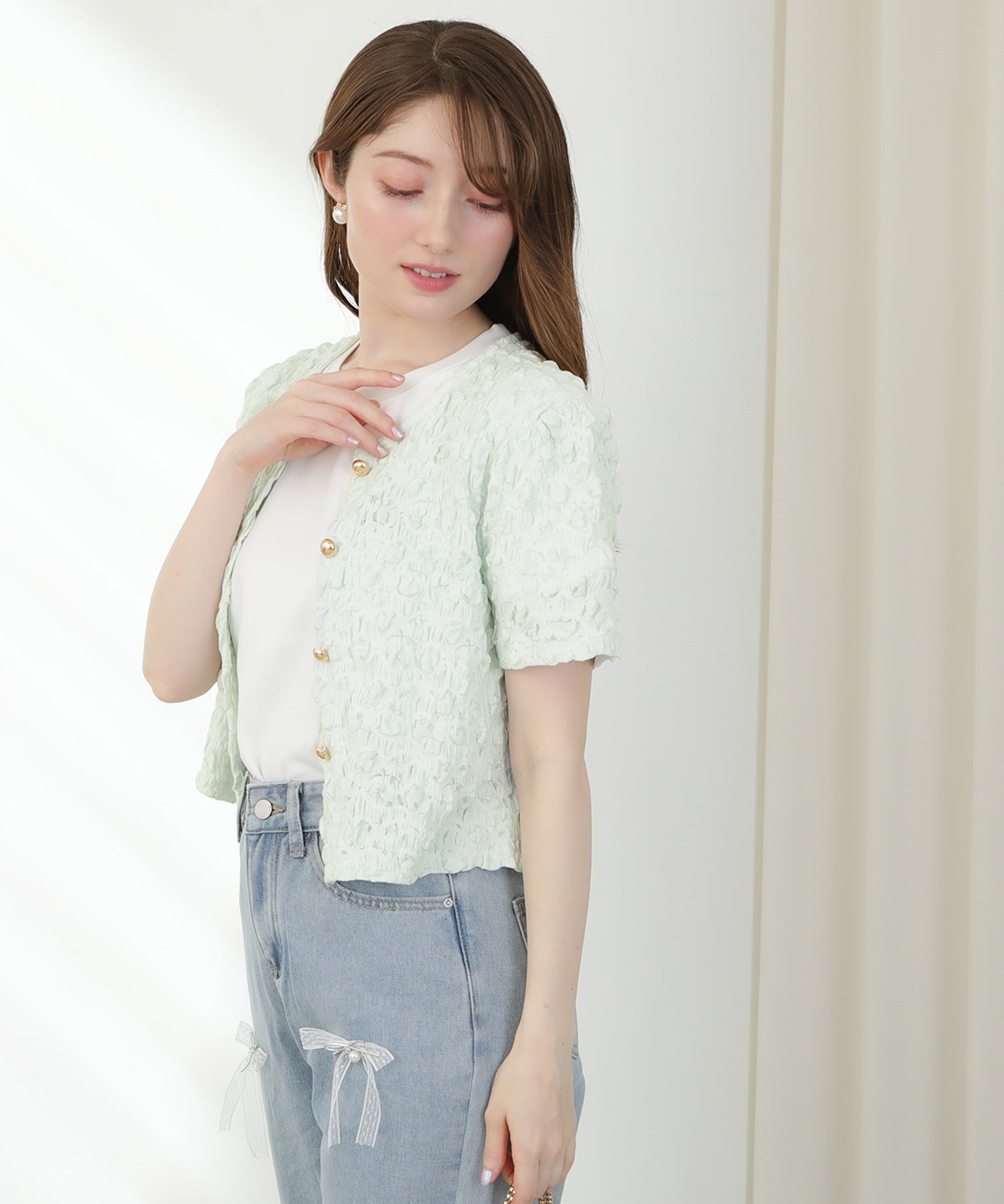 ブルー model:163 着用サイズ:M