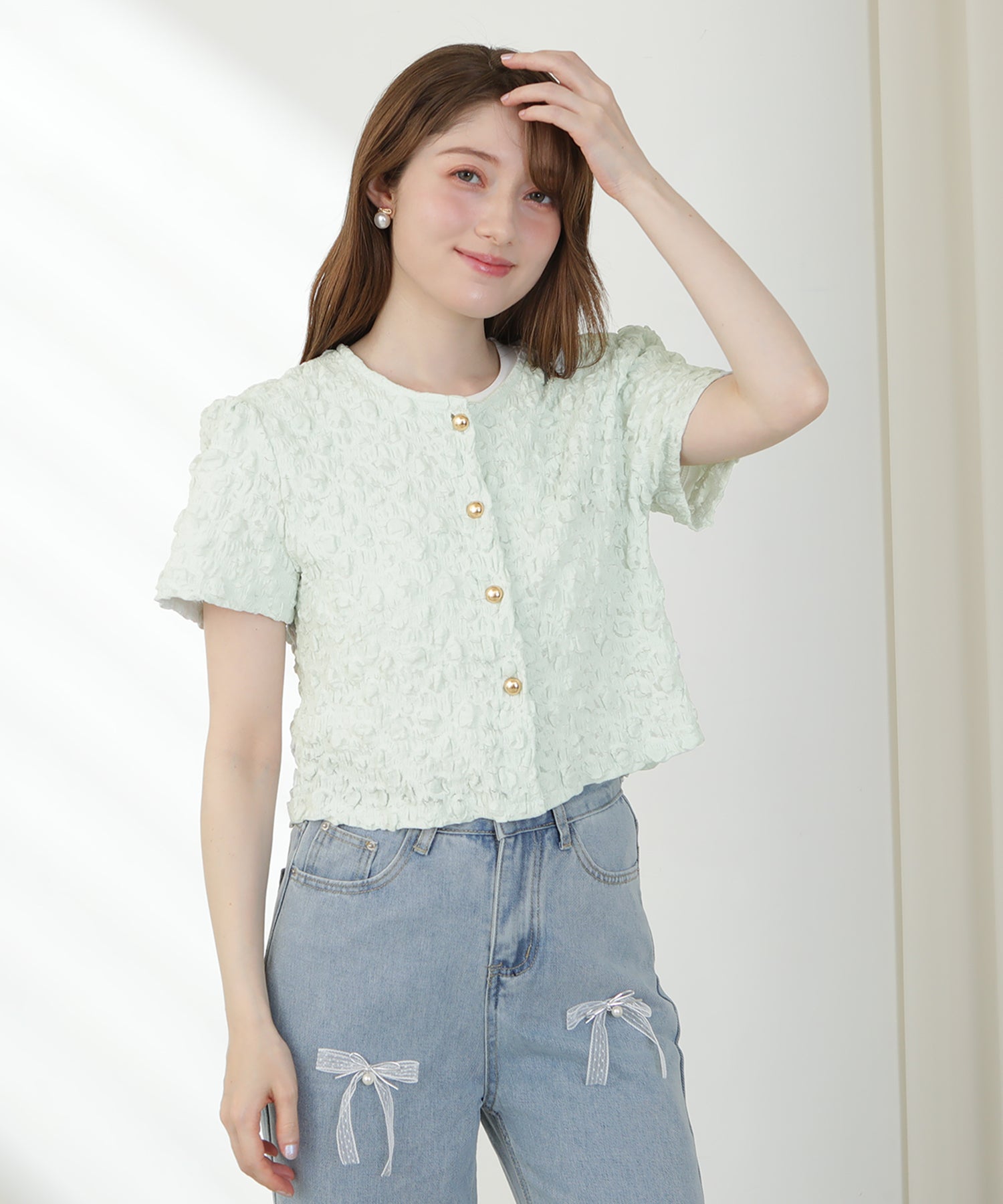 ブルー model:163 着用サイズ:M