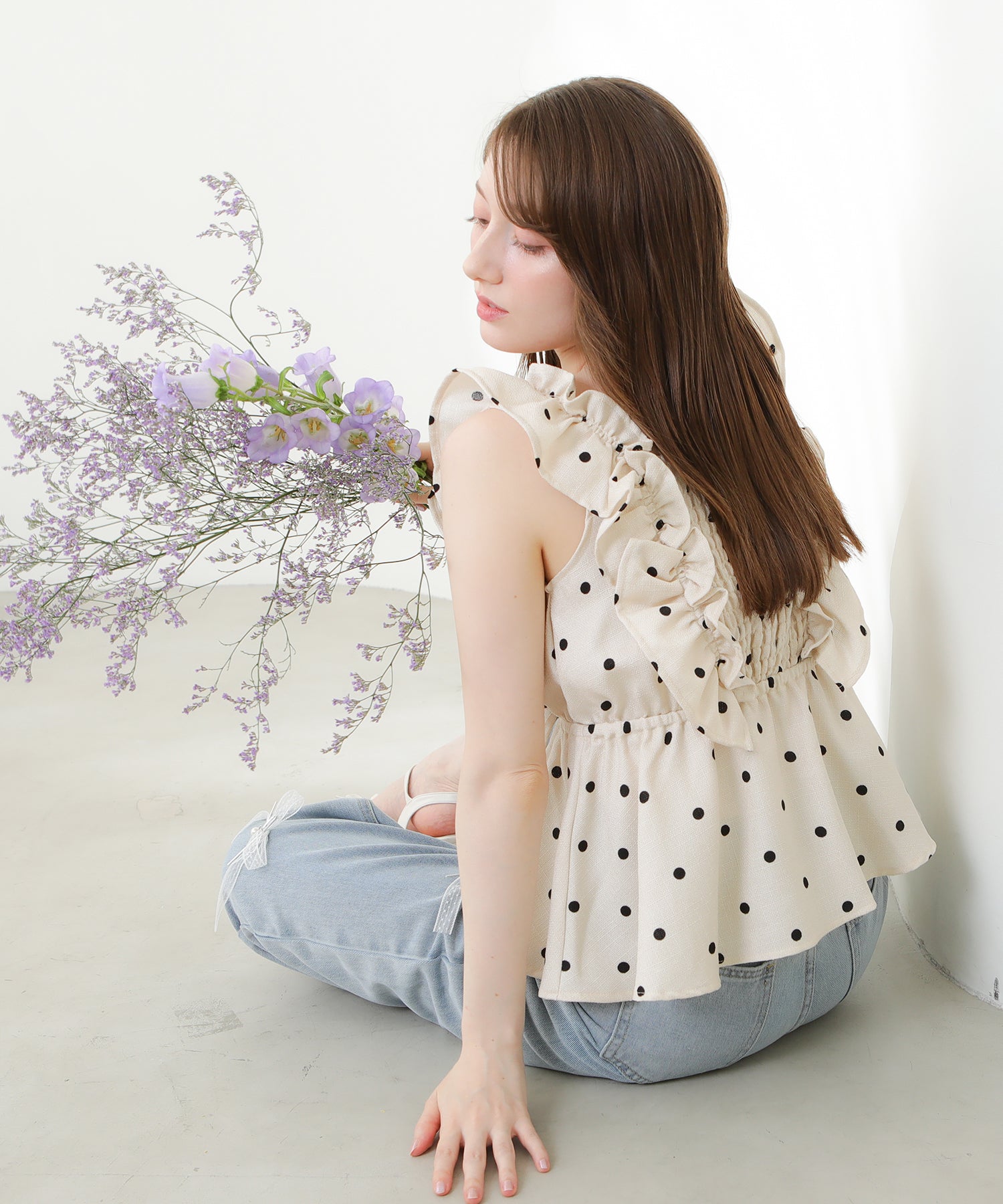 ベージュ model:163 着用サイズ:M