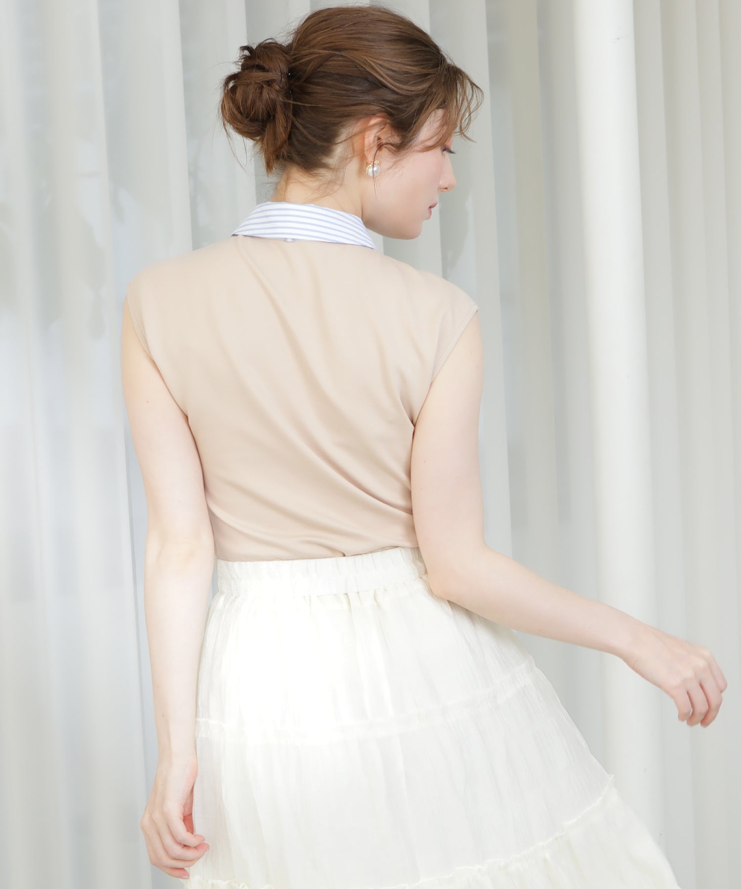 ベージュ model:163 着用サイズ:M
