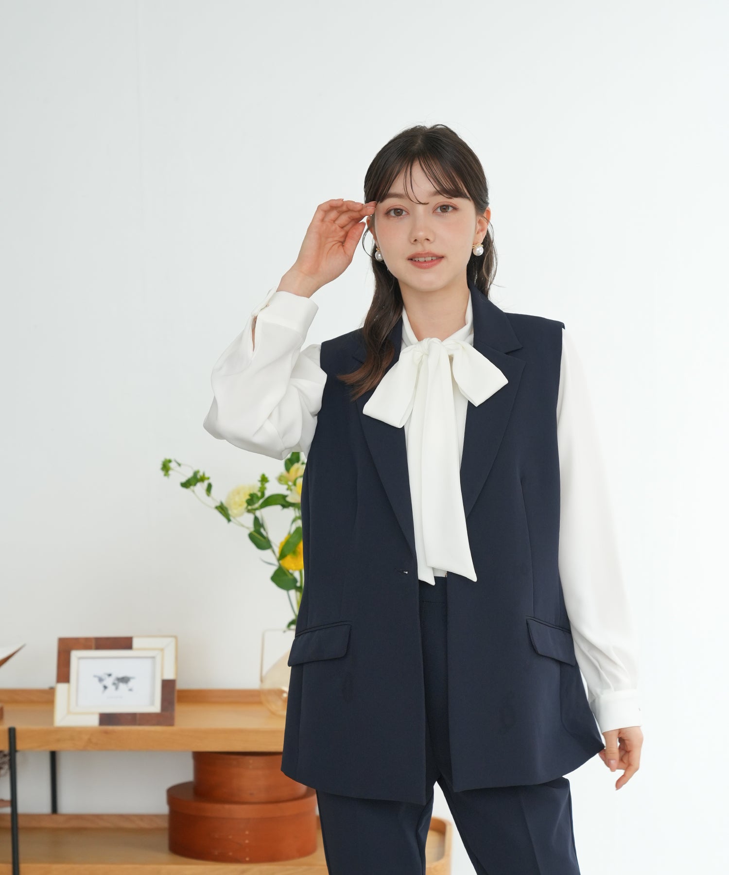 ネイビー model:158cm 着用サイズ:M