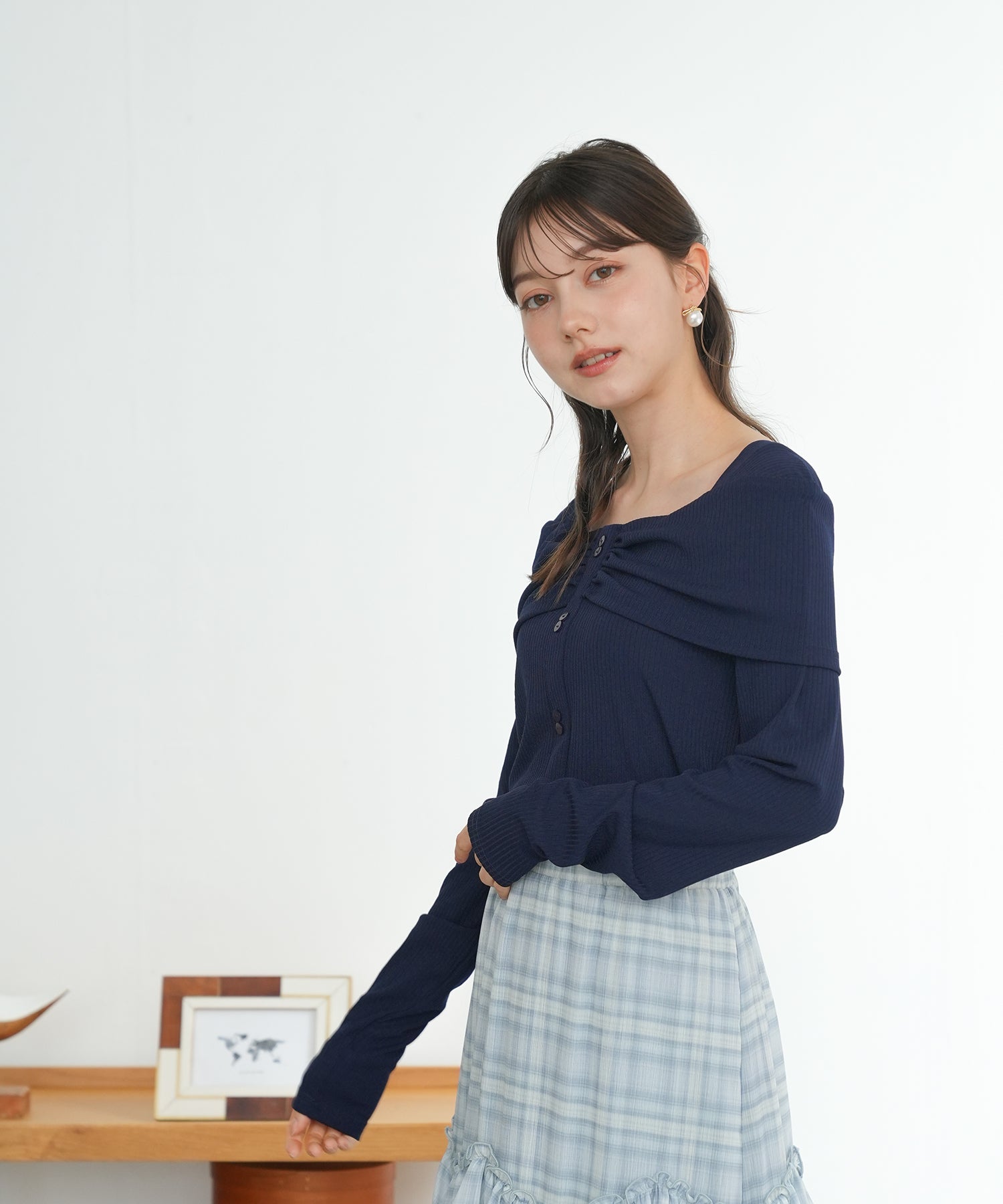 ネイビー model:158 着用サイズ:M