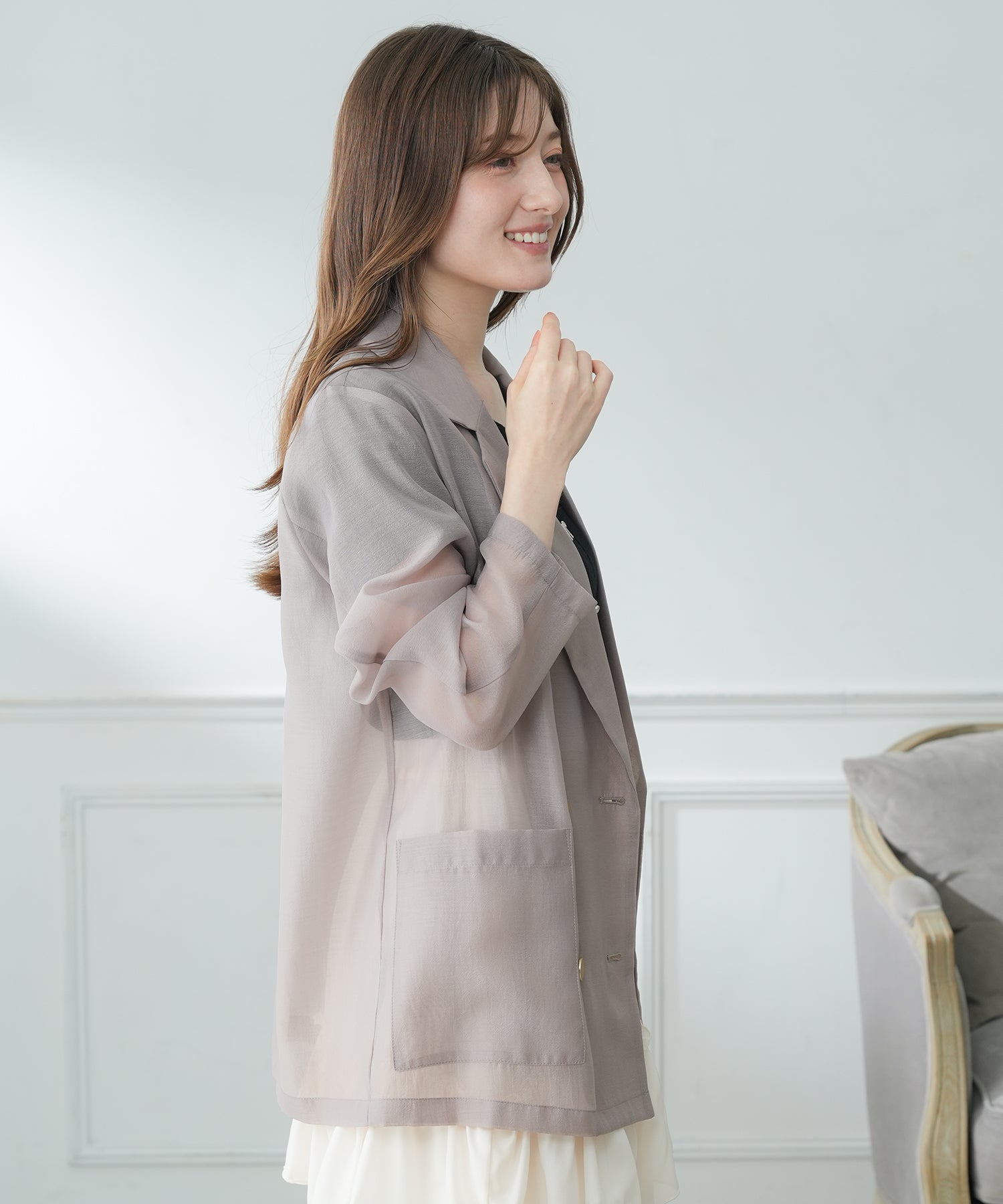 グレージュ model:163cm 着用サイズ:M