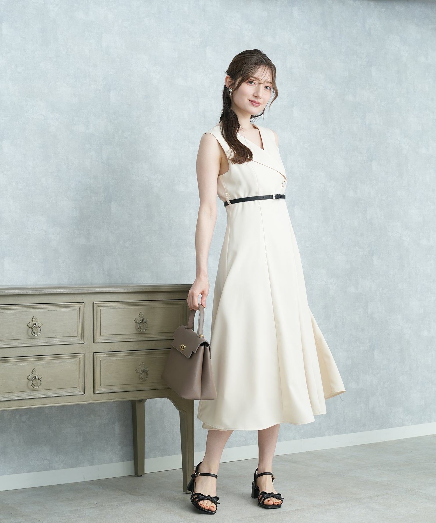 ベージュ model:163 着用サイズ:M