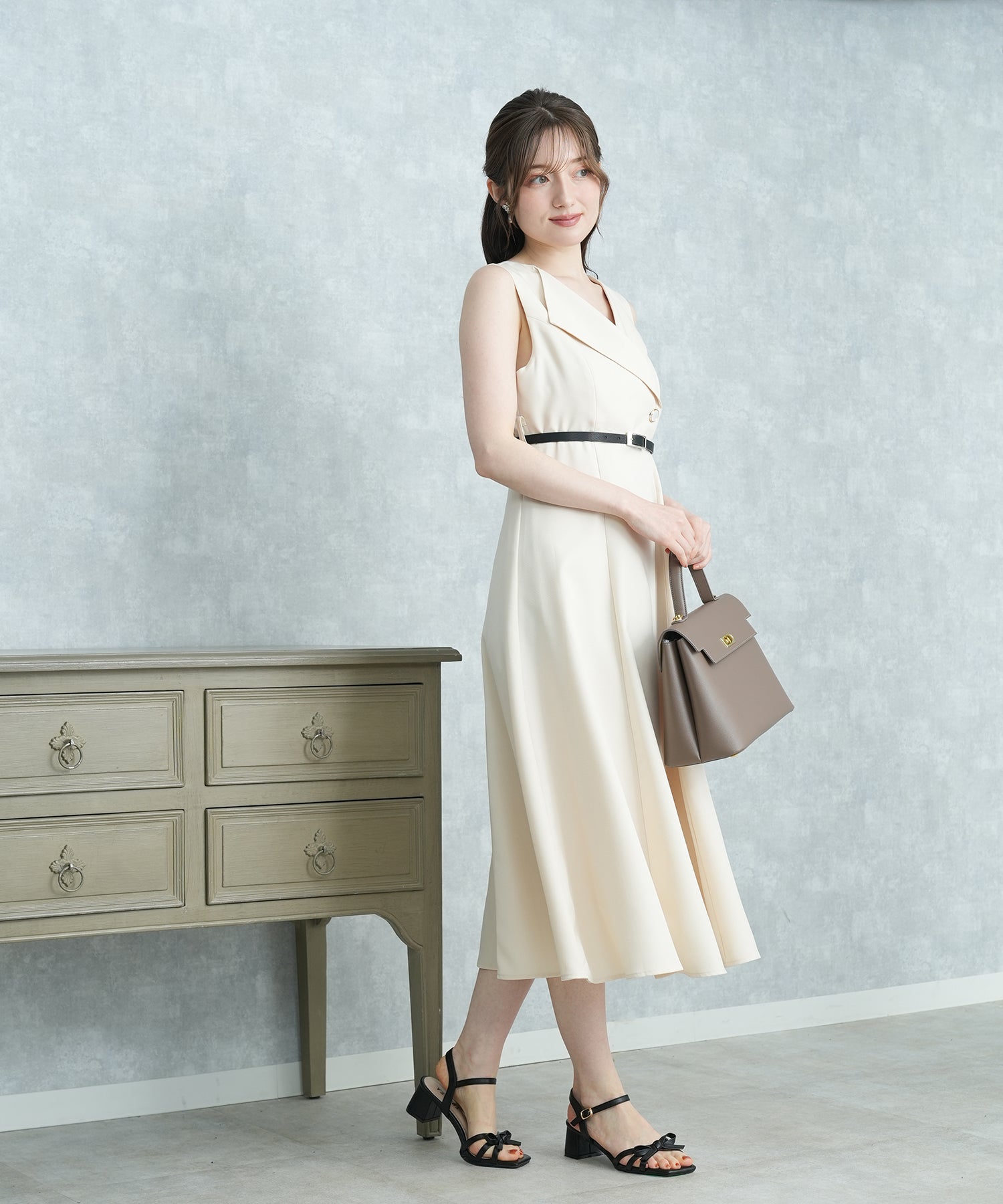 ベージュ model:163 着用サイズ:M