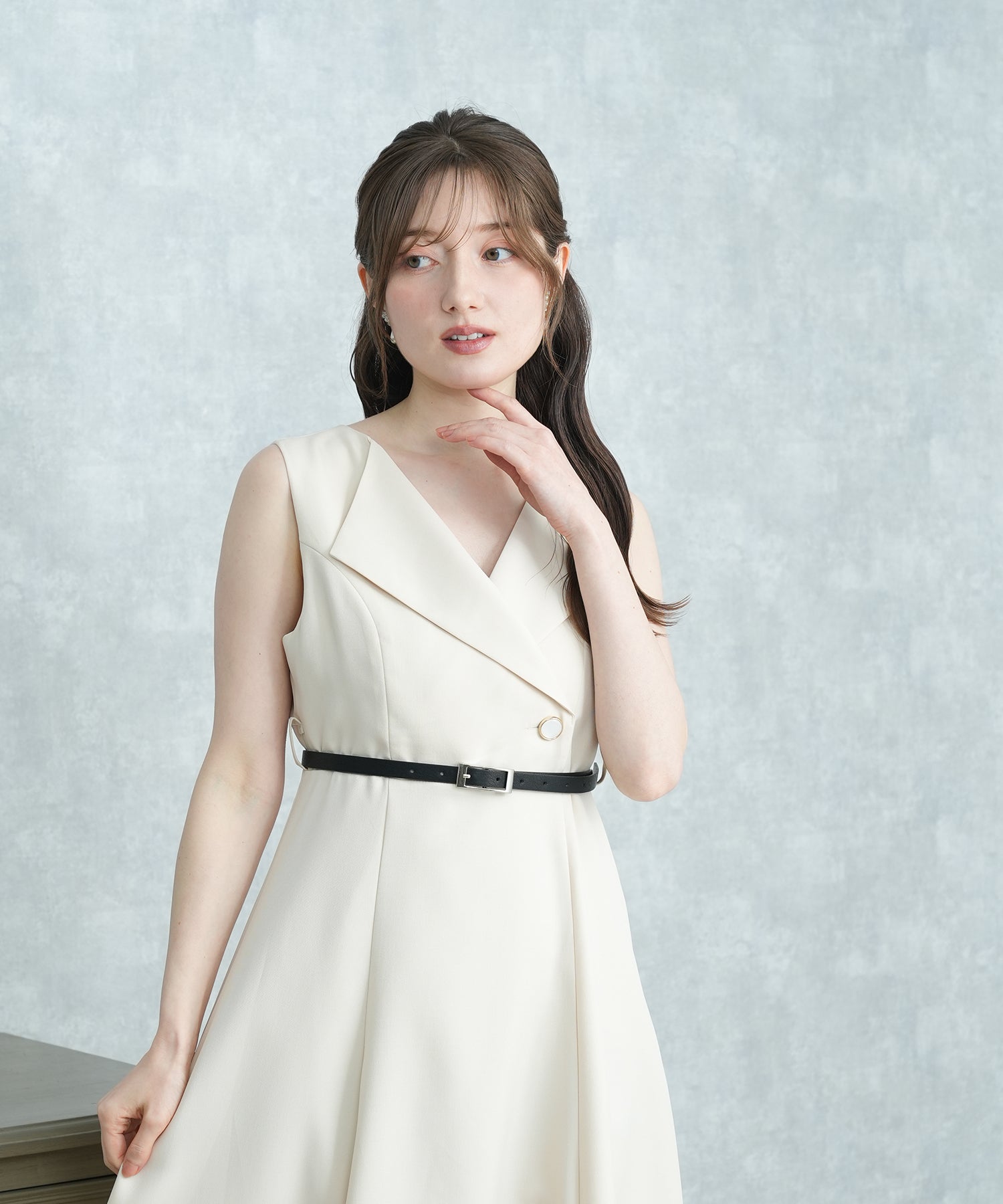 ベージュ model:163 着用サイズ:M