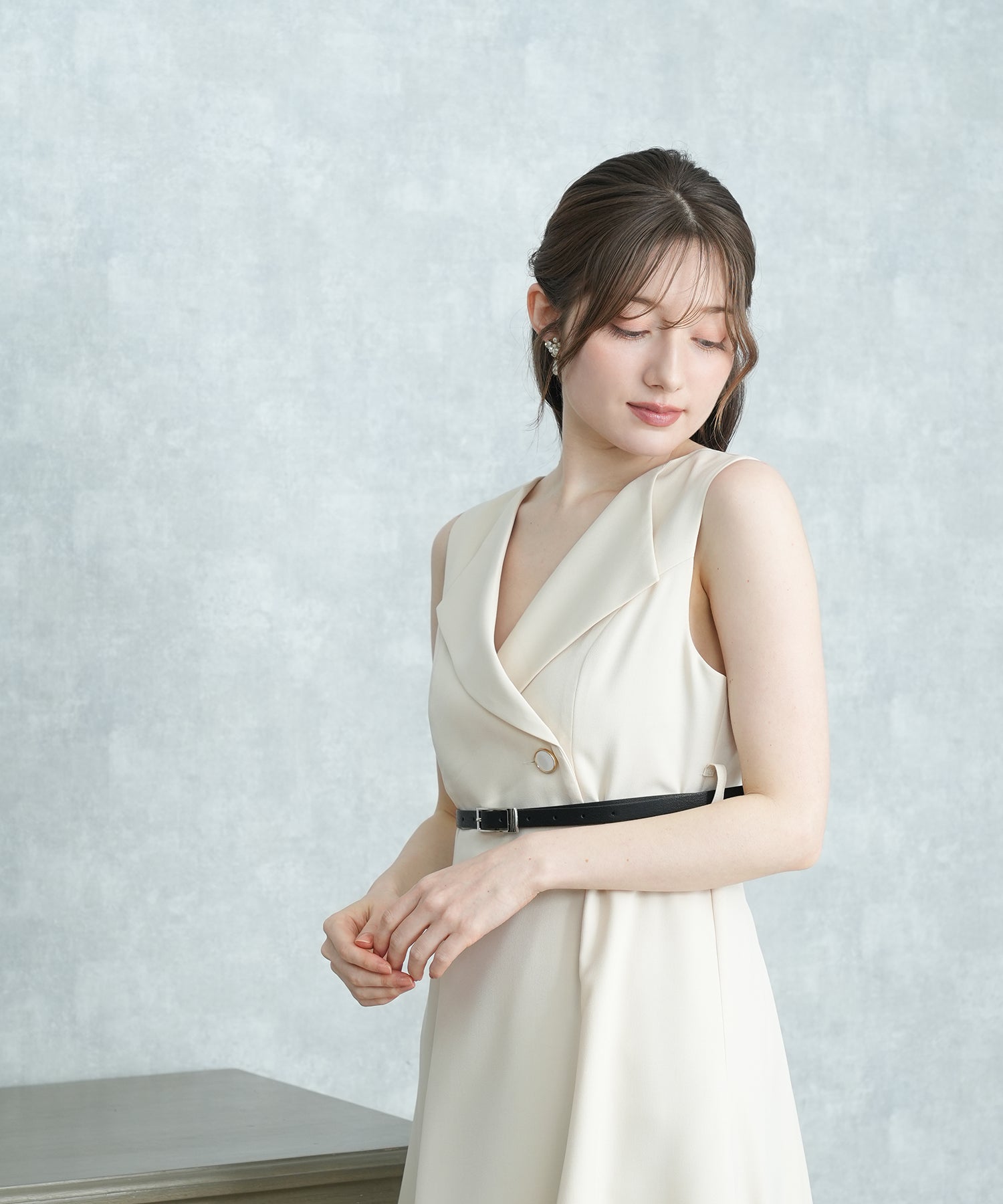 ベージュ model:163 着用サイズ:M