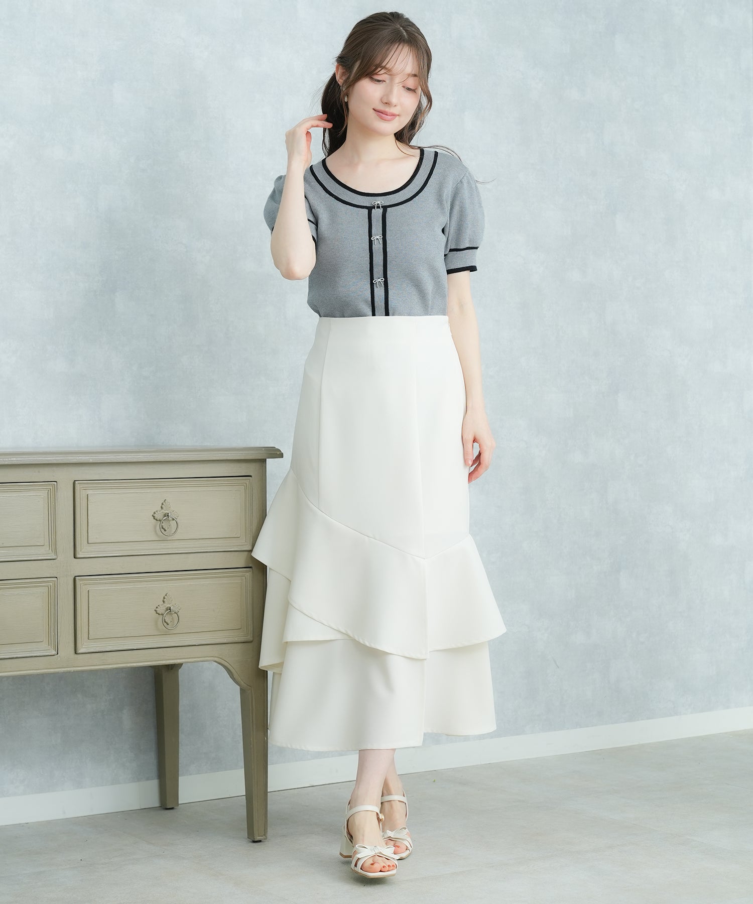 ライトグレー model:163cm 着用サイズ:M