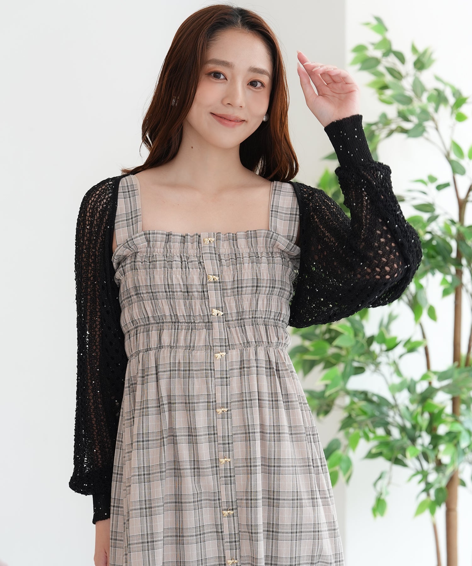 ベージュ model:165 着用サイズ:M