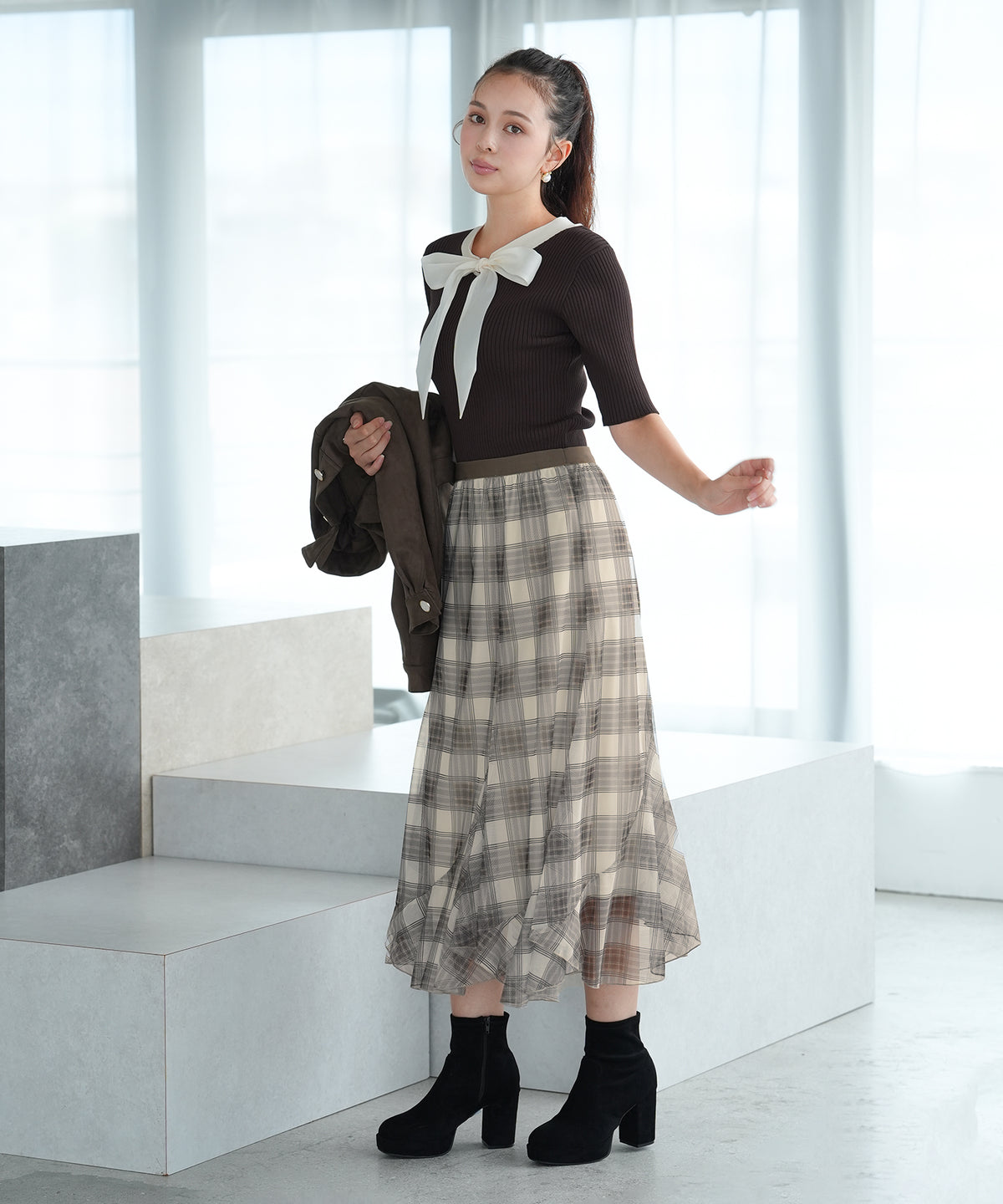 ベージュ model:171㎝ 着用サイズ:M