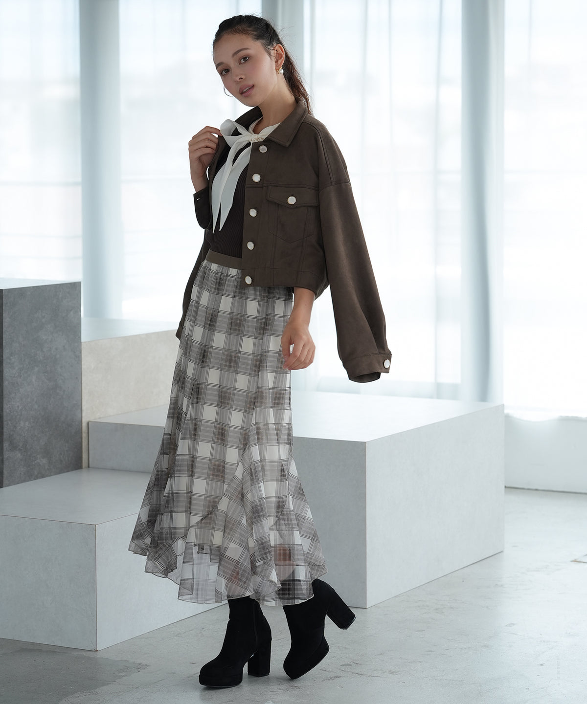 ブラウン model:171 着用サイズ:M
