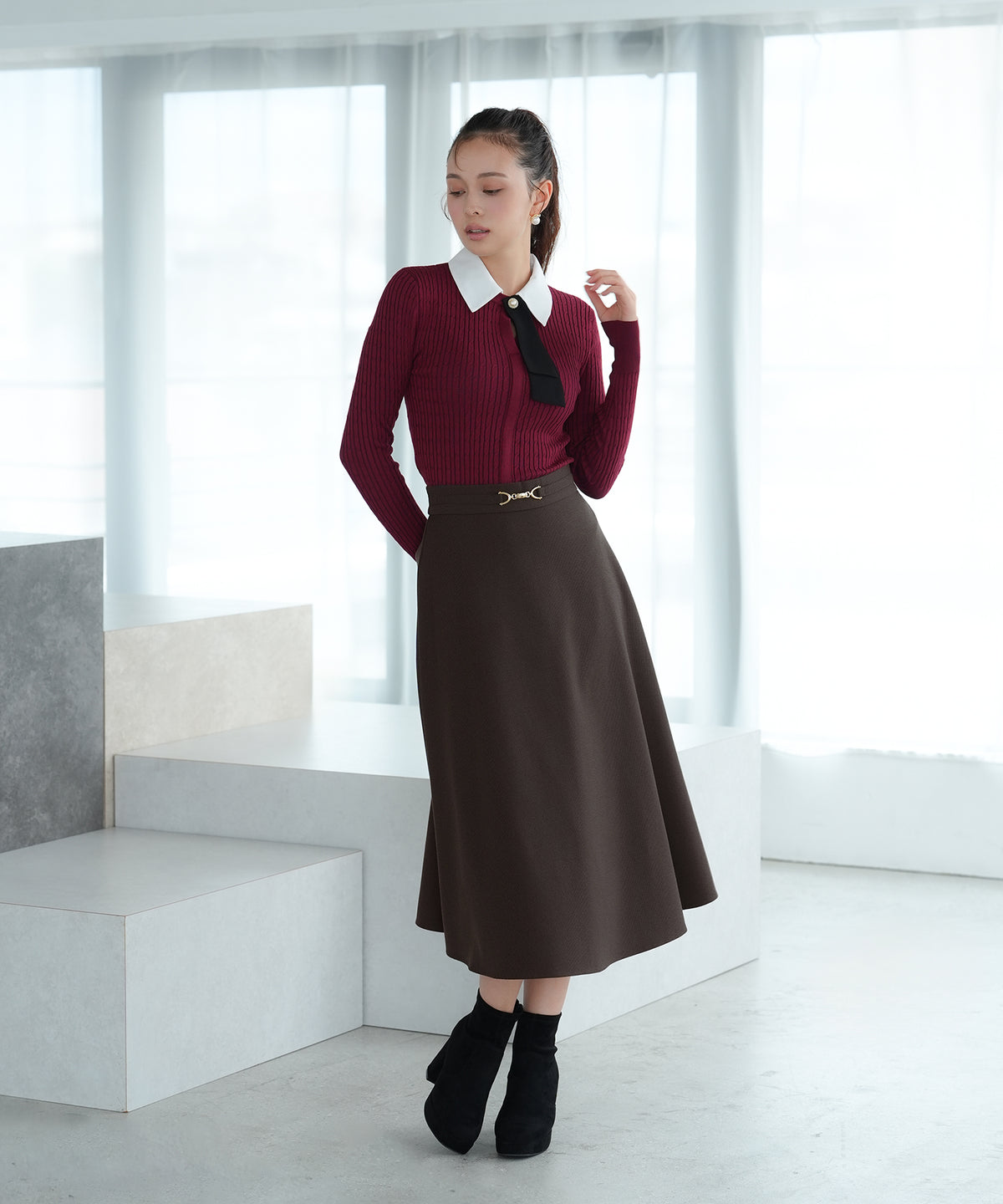 ブラウン(千鳥柄) model:171cm 着用サイズ:M