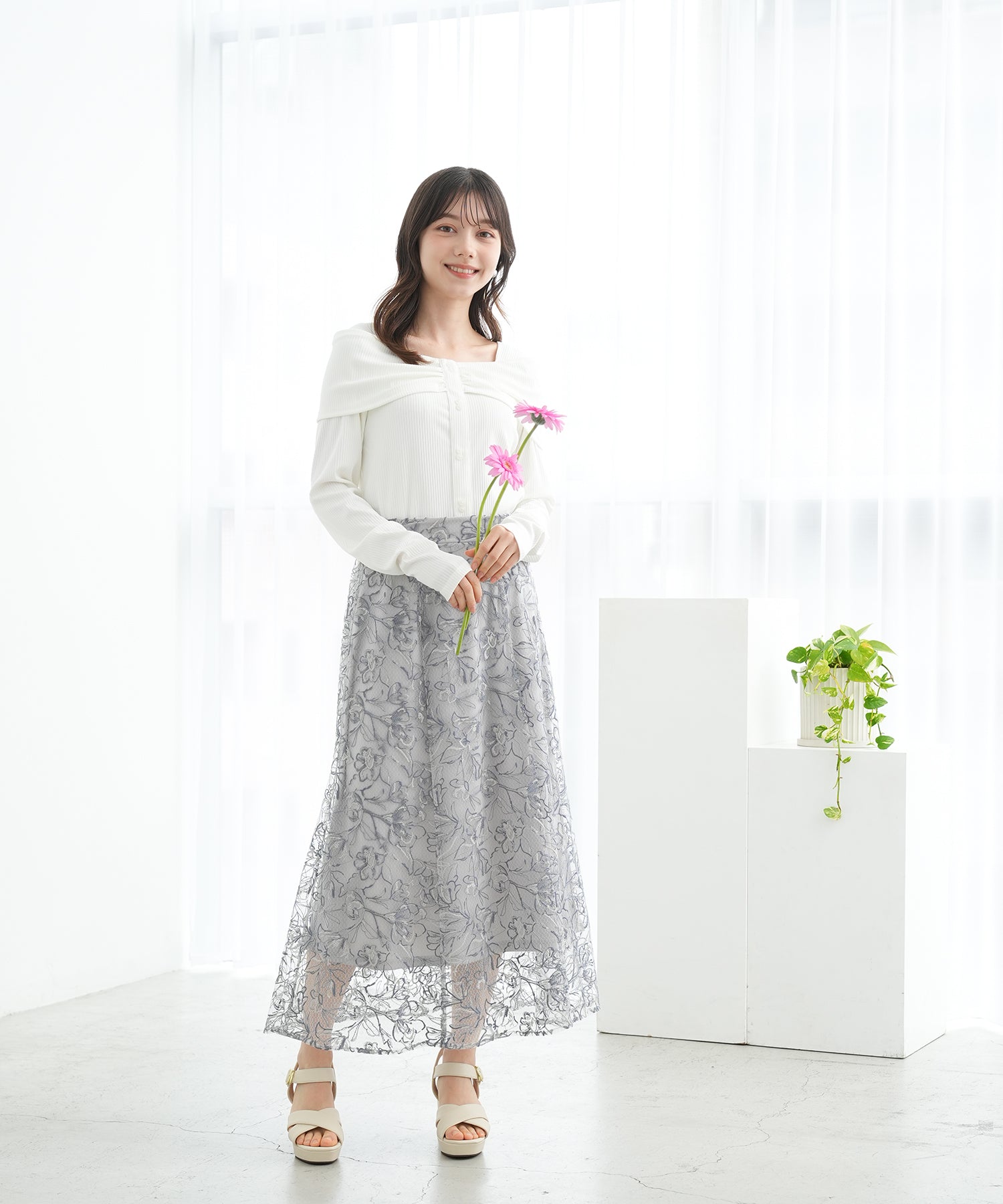 ホワイト model:158 着用サイズ:M