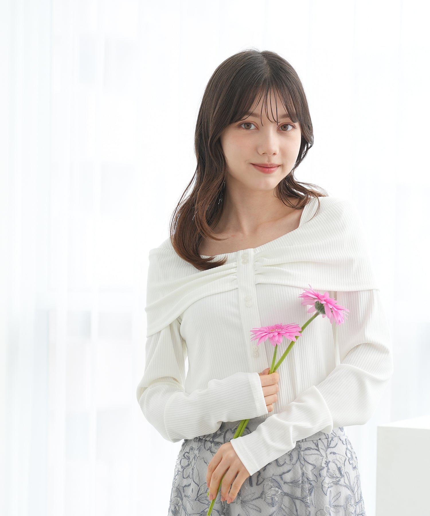 ホワイト model:158 着用サイズ:M