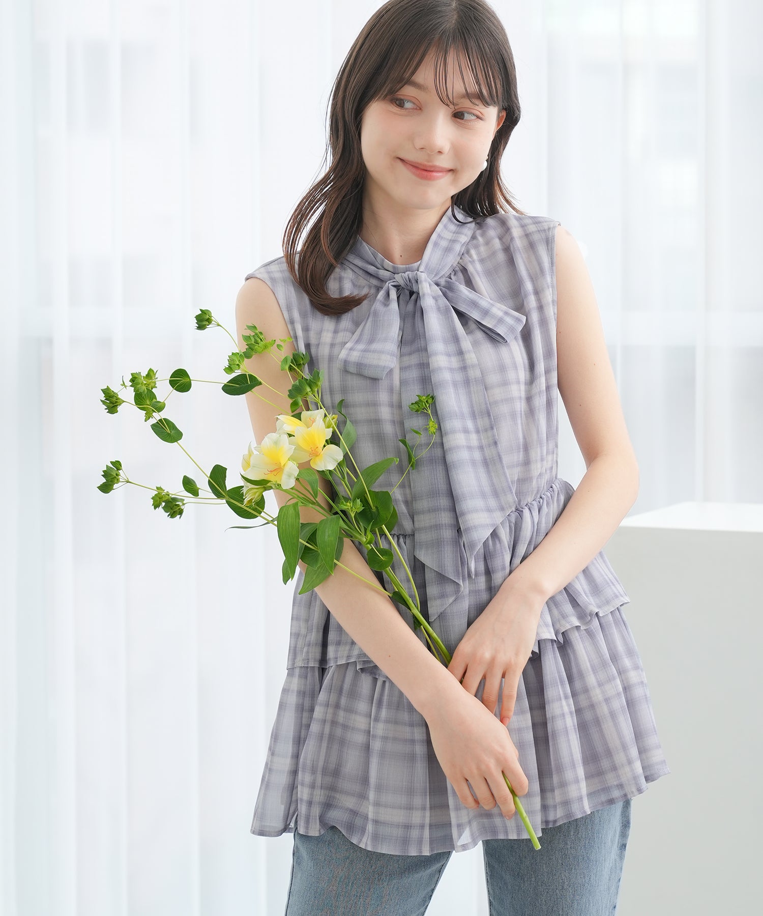 チェック model:158cm 着用サイズ:M