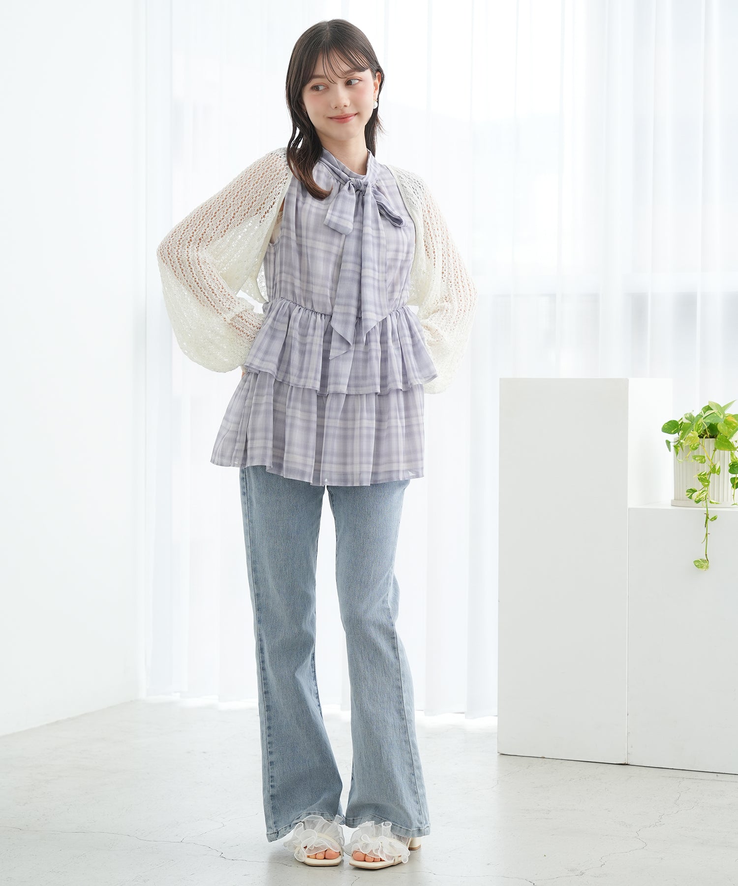 ホワイト model:158 着用サイズ:M