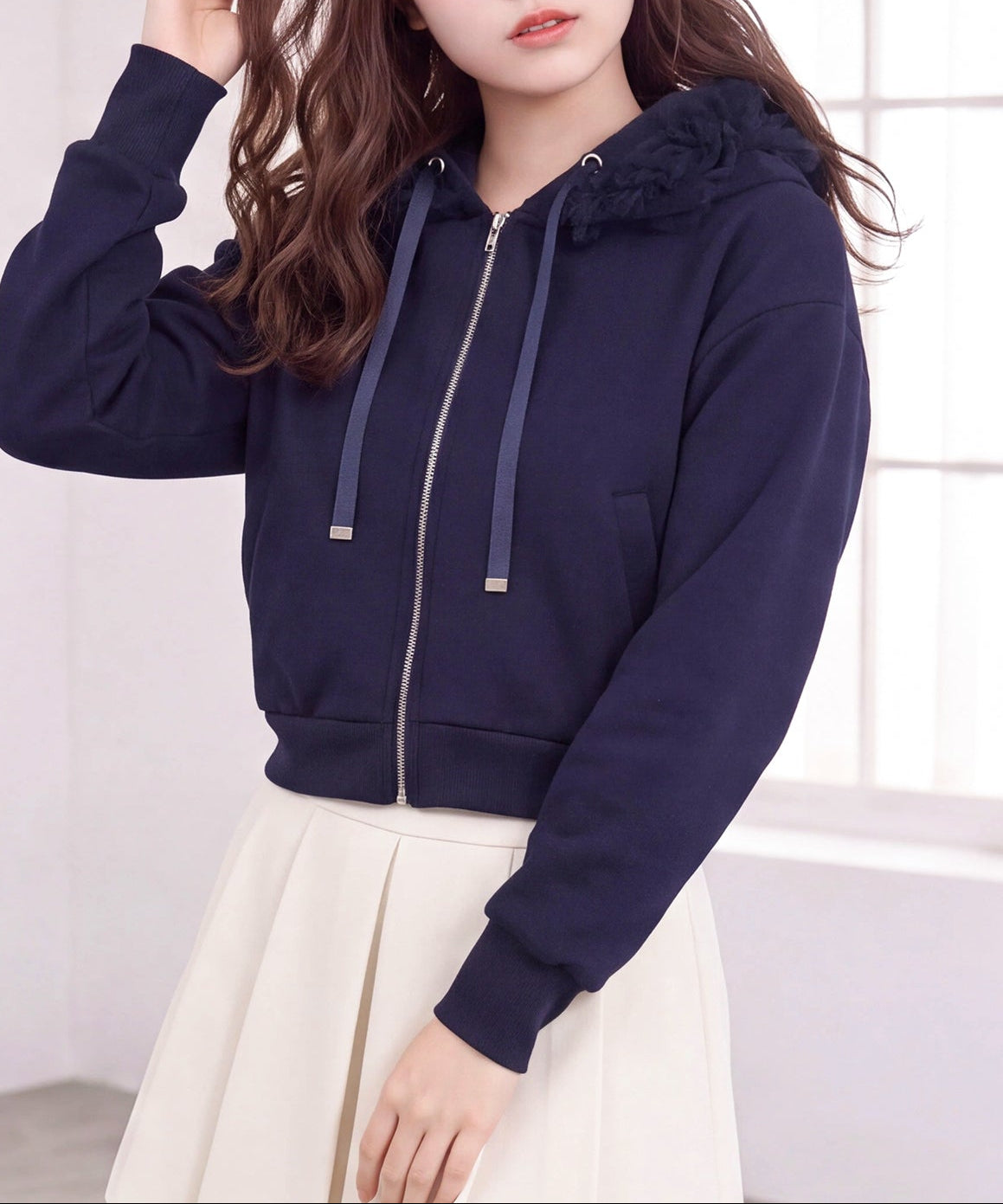 ネイビー (AI画像)model:160cm 着用サイズ:M