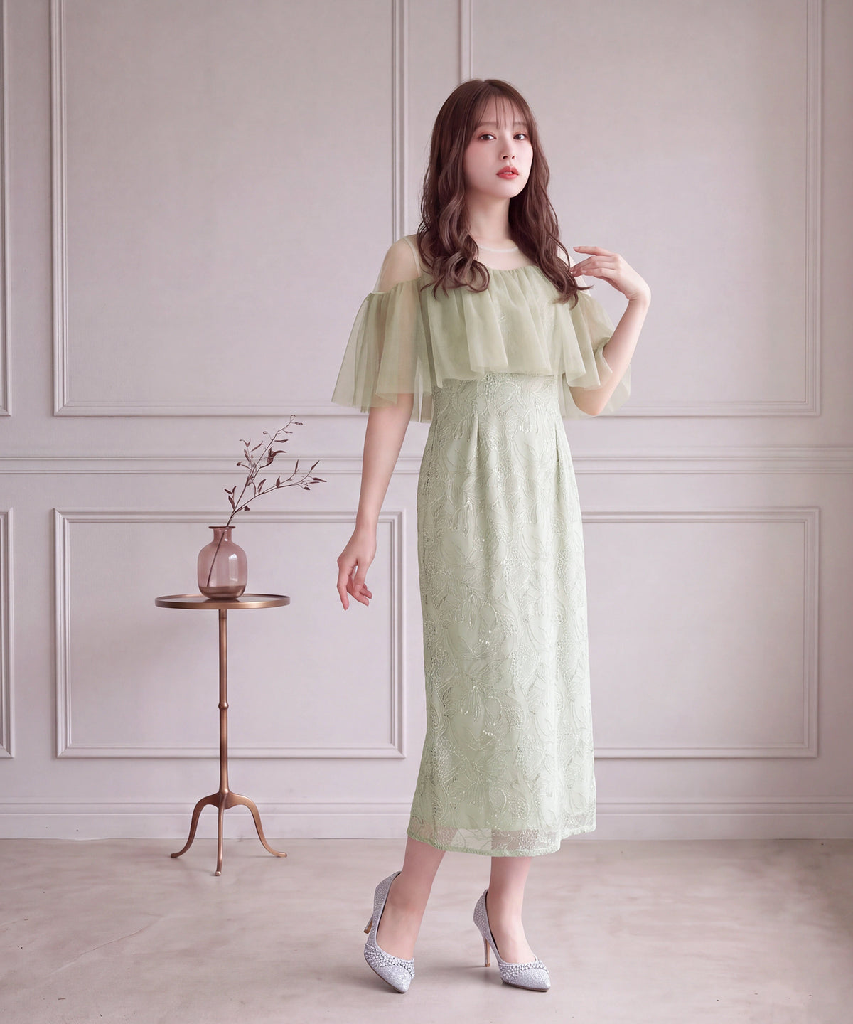 グリーン(AI画像) model:156 着用サイズ:M