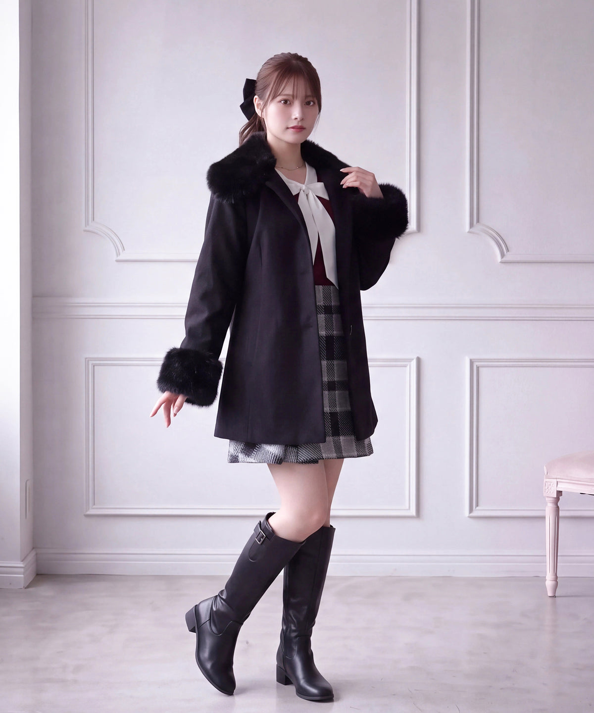 ブラック(AI画像) model:160 着用サイズ:M