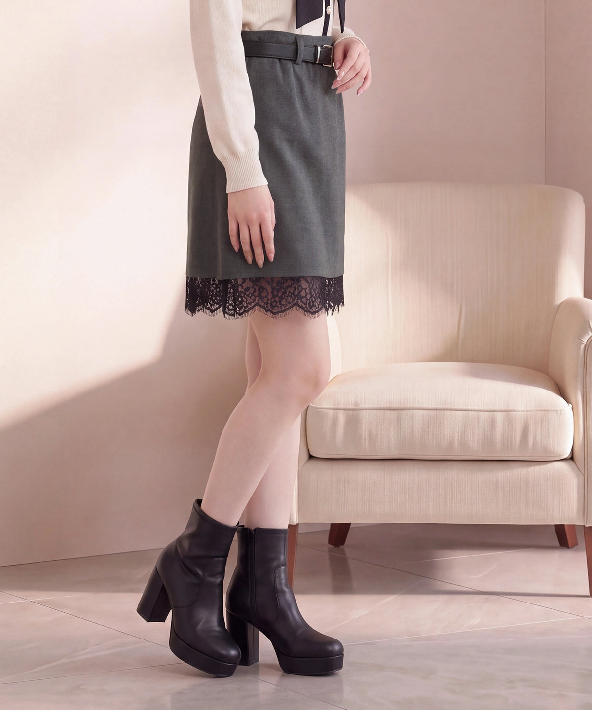 チャコール(AI画像) model:160 着用サイズ:M
