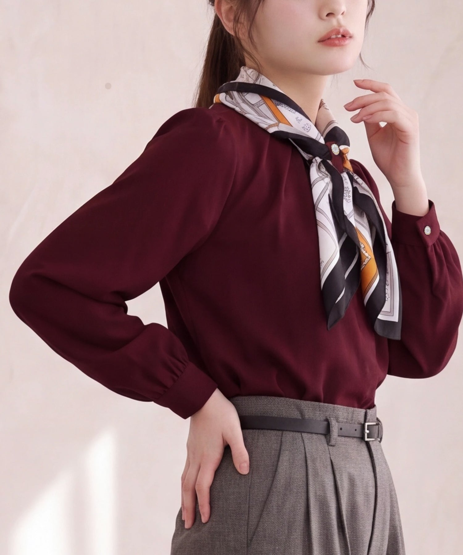 ワイン(AI画像) model:160 着用サイズ:M