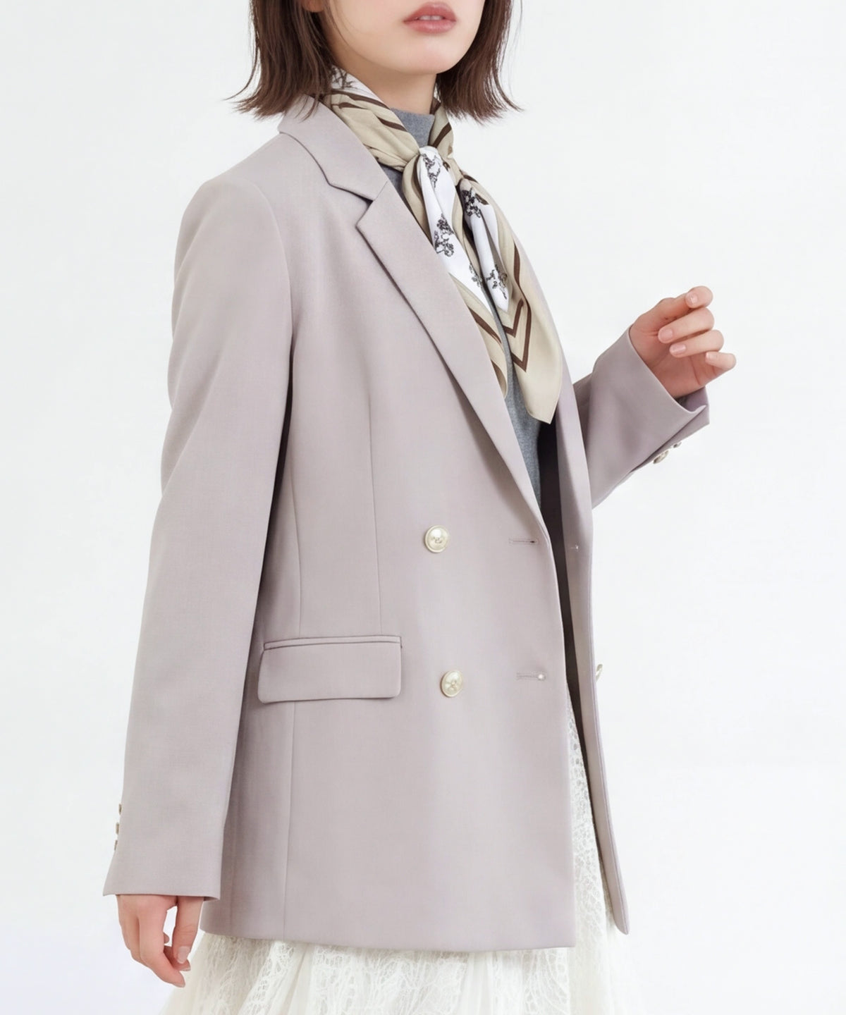 グレージュ(AI画像) model:160 着用サイズ:M