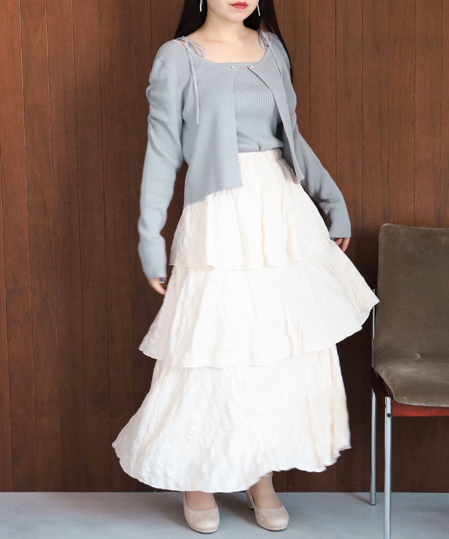 ライトグレー model:156cm 着用サイズ:M