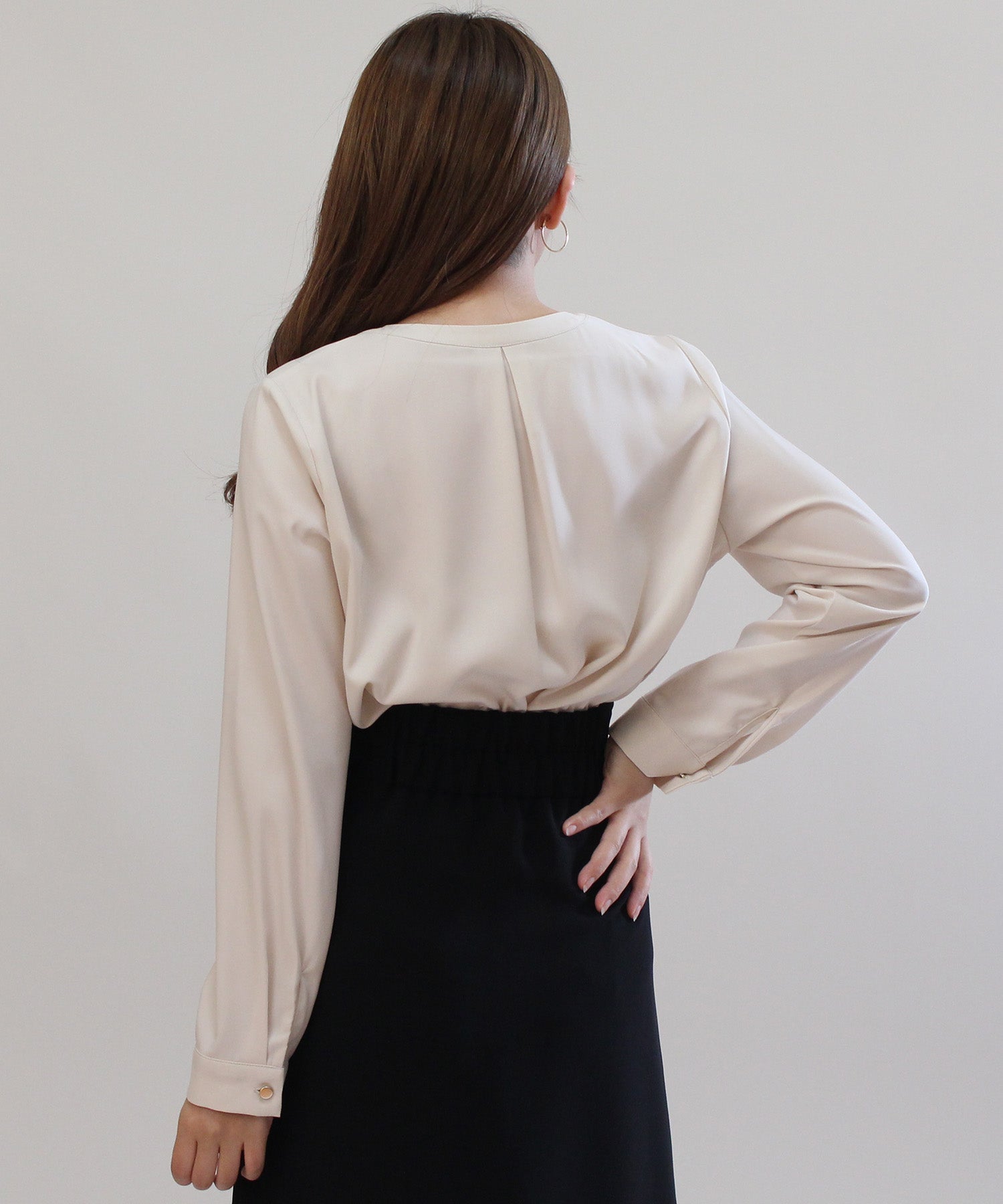 ベージュ model:156cm 着用サイズ:M