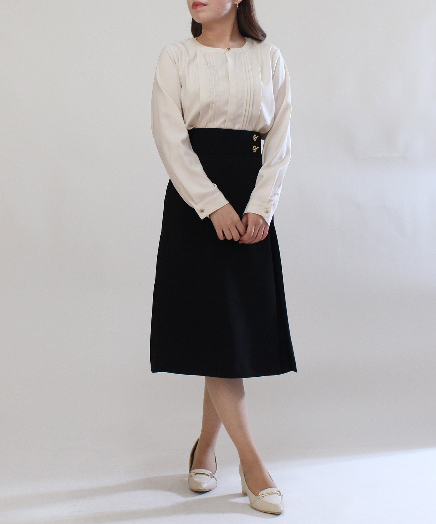 ベージュ model:156cm 着用サイズ:M
