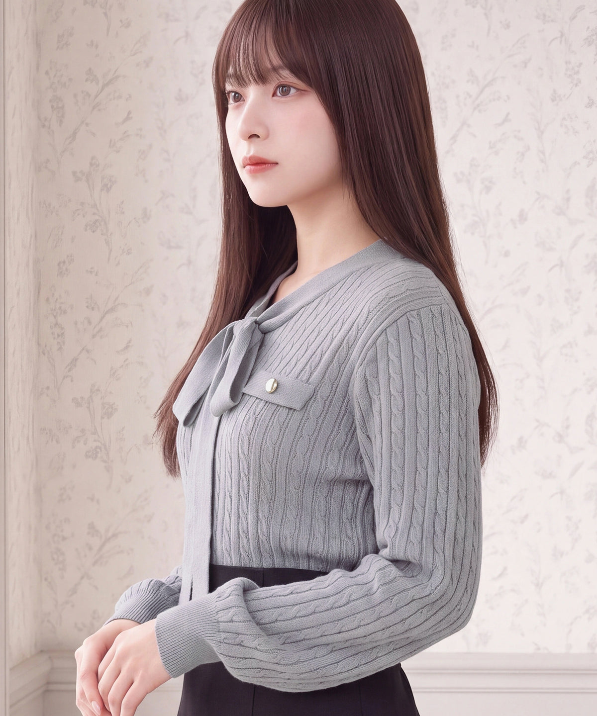 ライトグレー(AI画像) model:160 着用サイズ:M