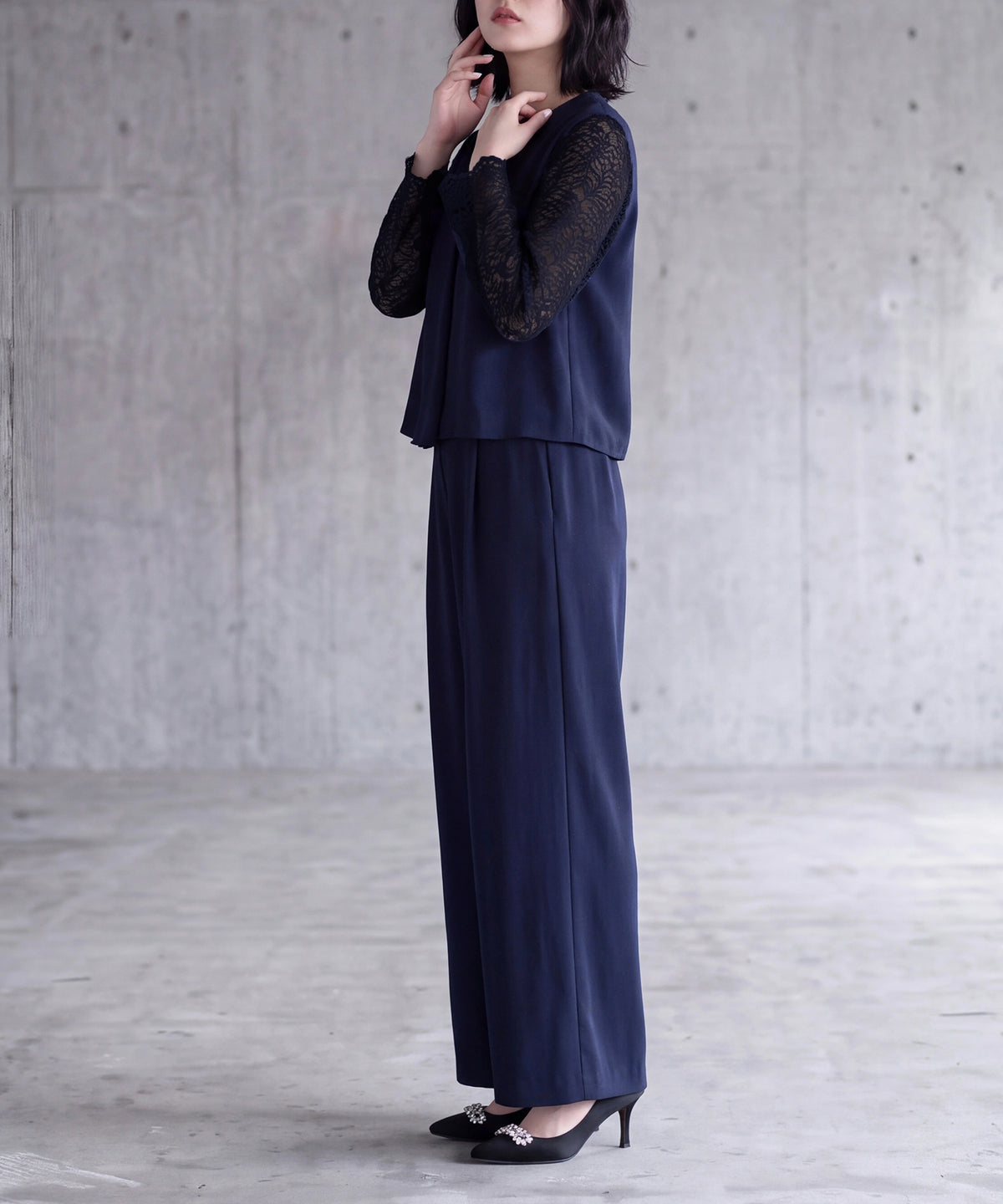 ネイビーAI画像) model:160cm 着用サイズ:M