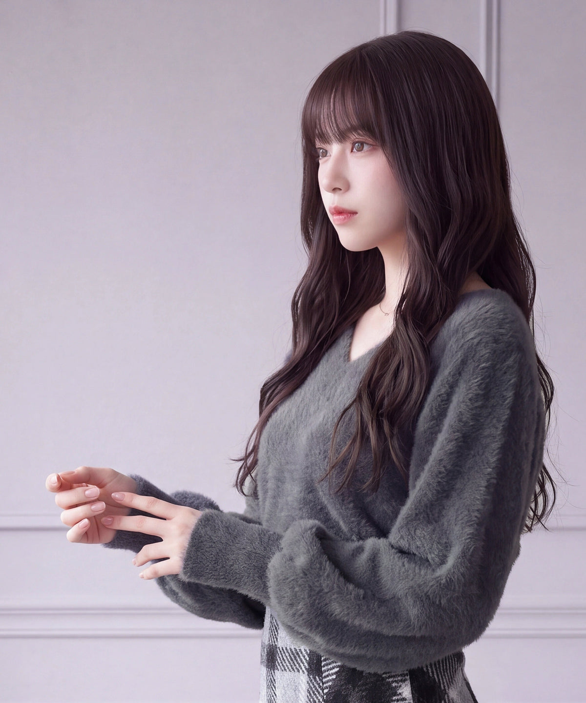 チャコール(AI画像) model:160 着用サイズ:M