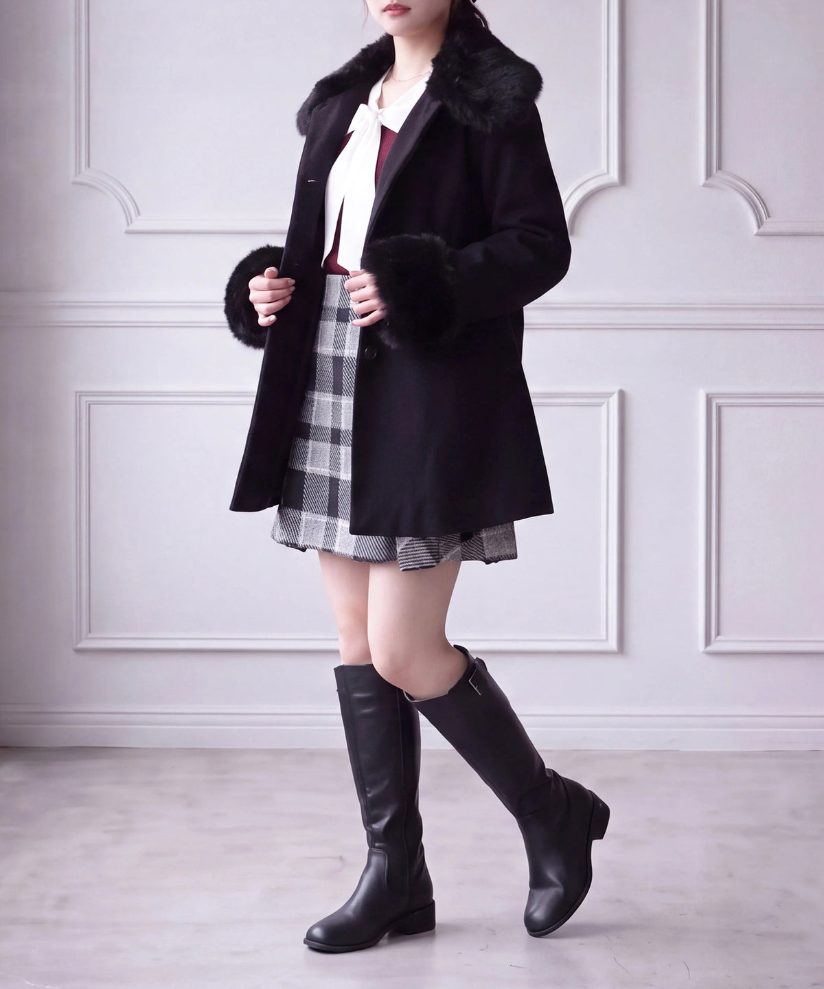 ブラック(AI画像) model:160 着用サイズ:M