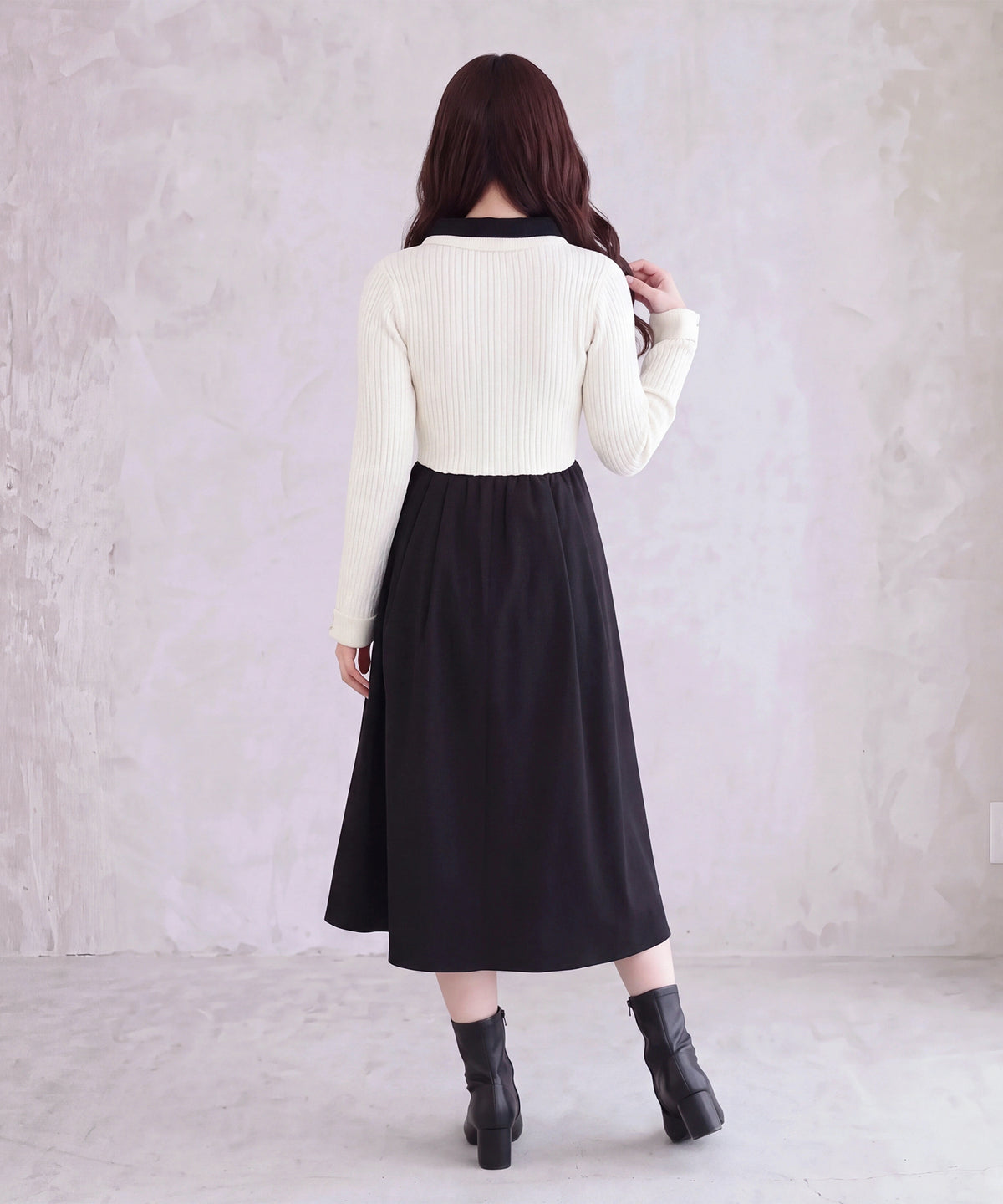 アイボリー(AI画像) model:160cm 着用サイズM