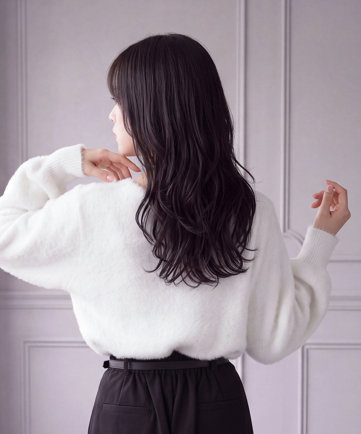ホワイト(AI画像) model:160 着用サイズ:M