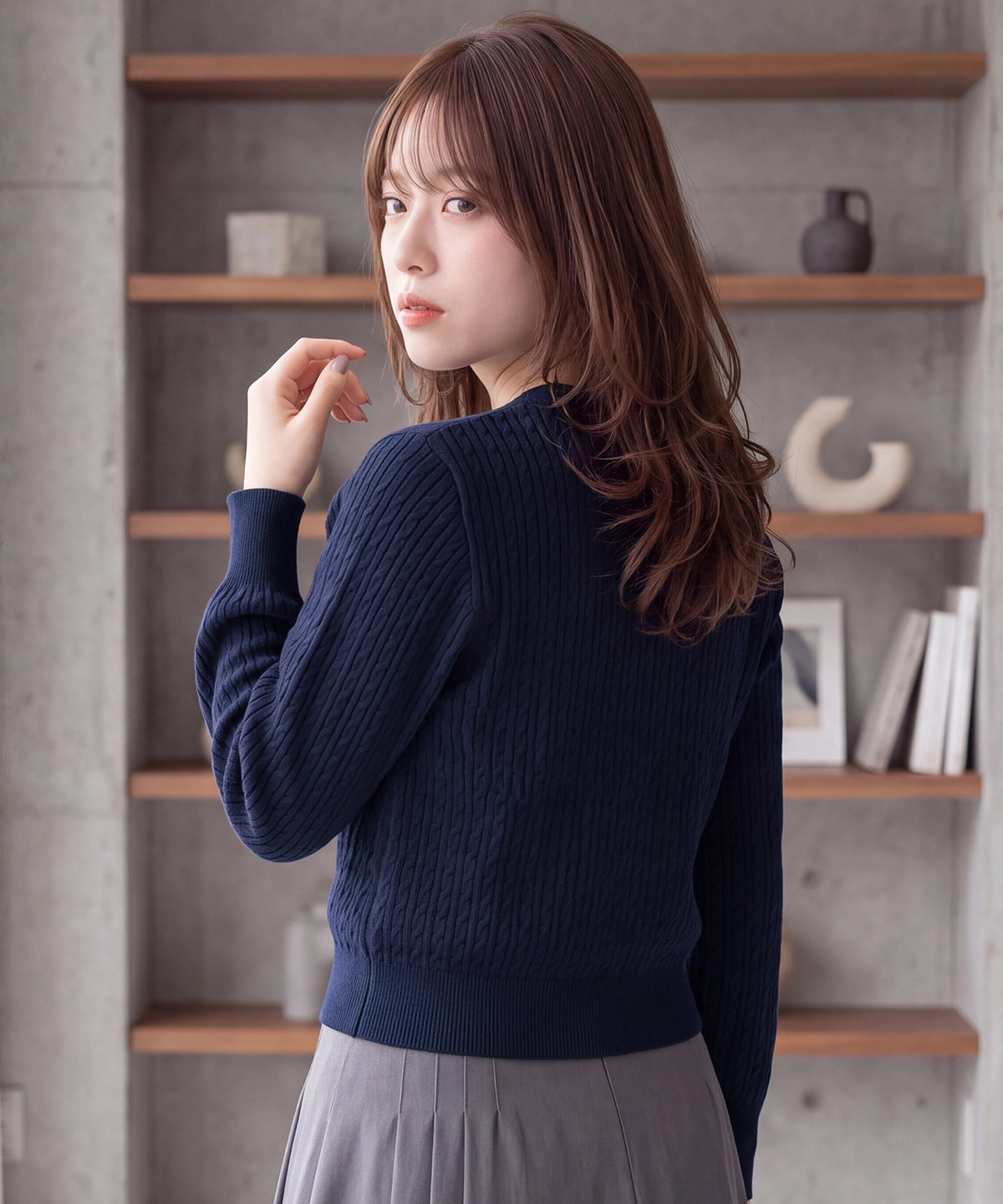 ネイビー(AI画像)model:160cm 着用サイズ:M