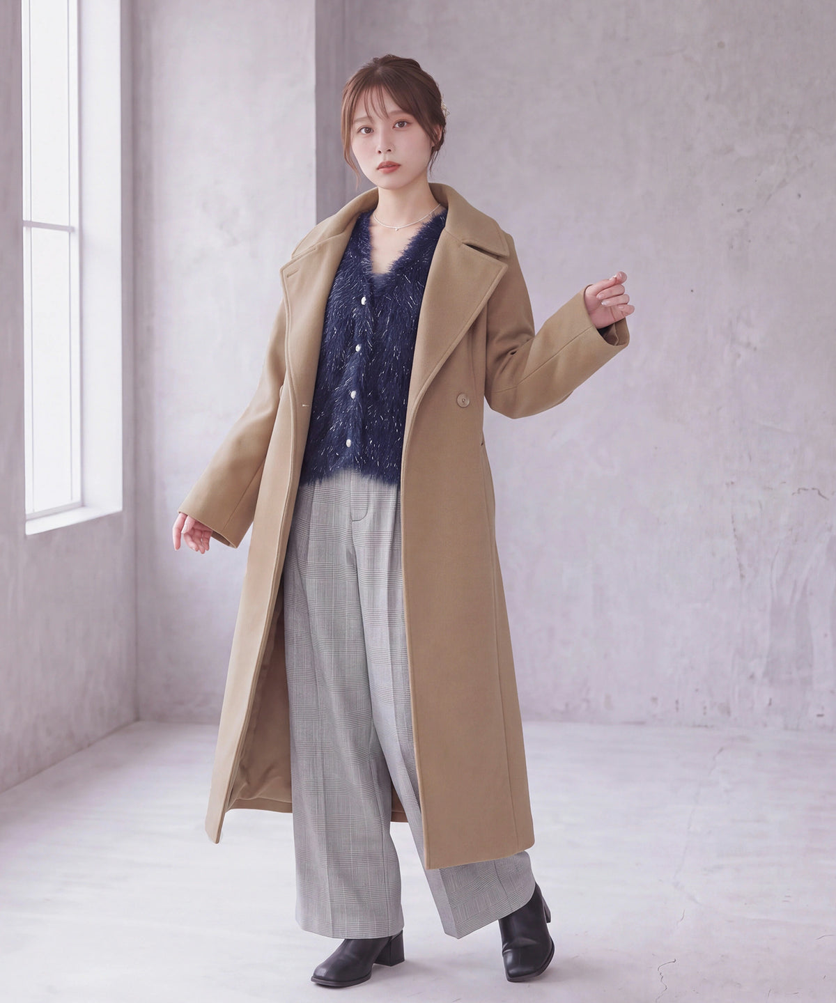 ベージュ(AI画像) model:160cm 着用サイズ:M