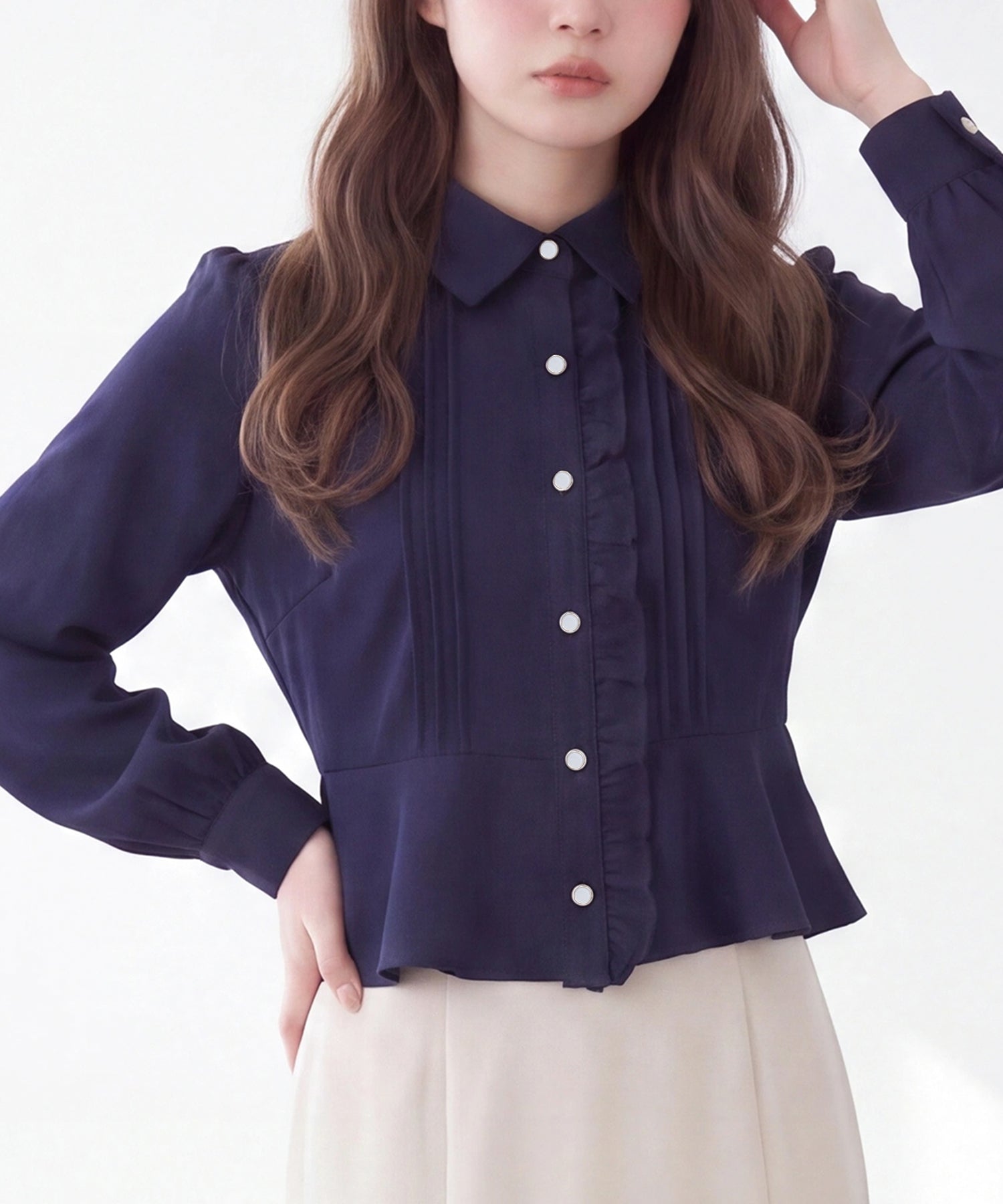 ネイビー(AI画像) model:160 着用サイズ:M