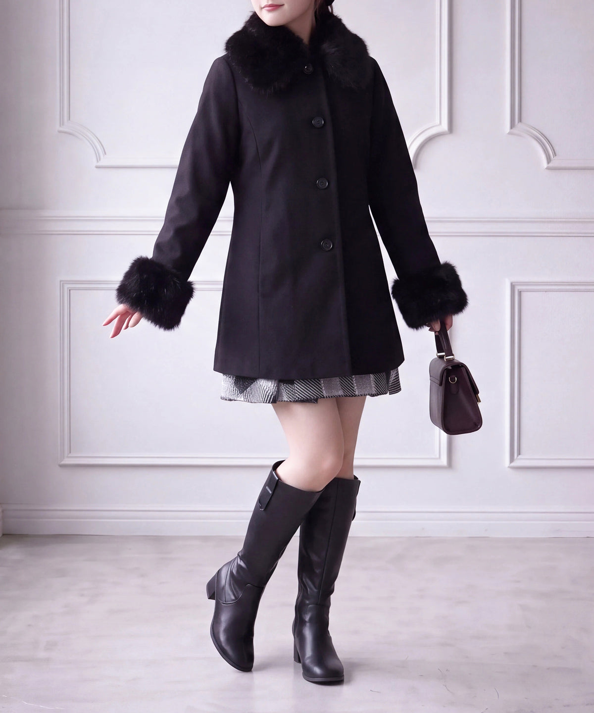 ブラック(AI画像) model:160 着用サイズ:M