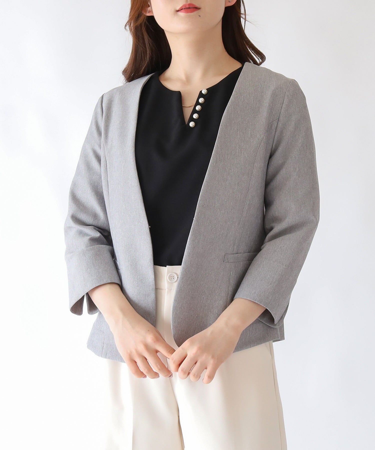 ライトグレー model:159cm 着用サイズ:M